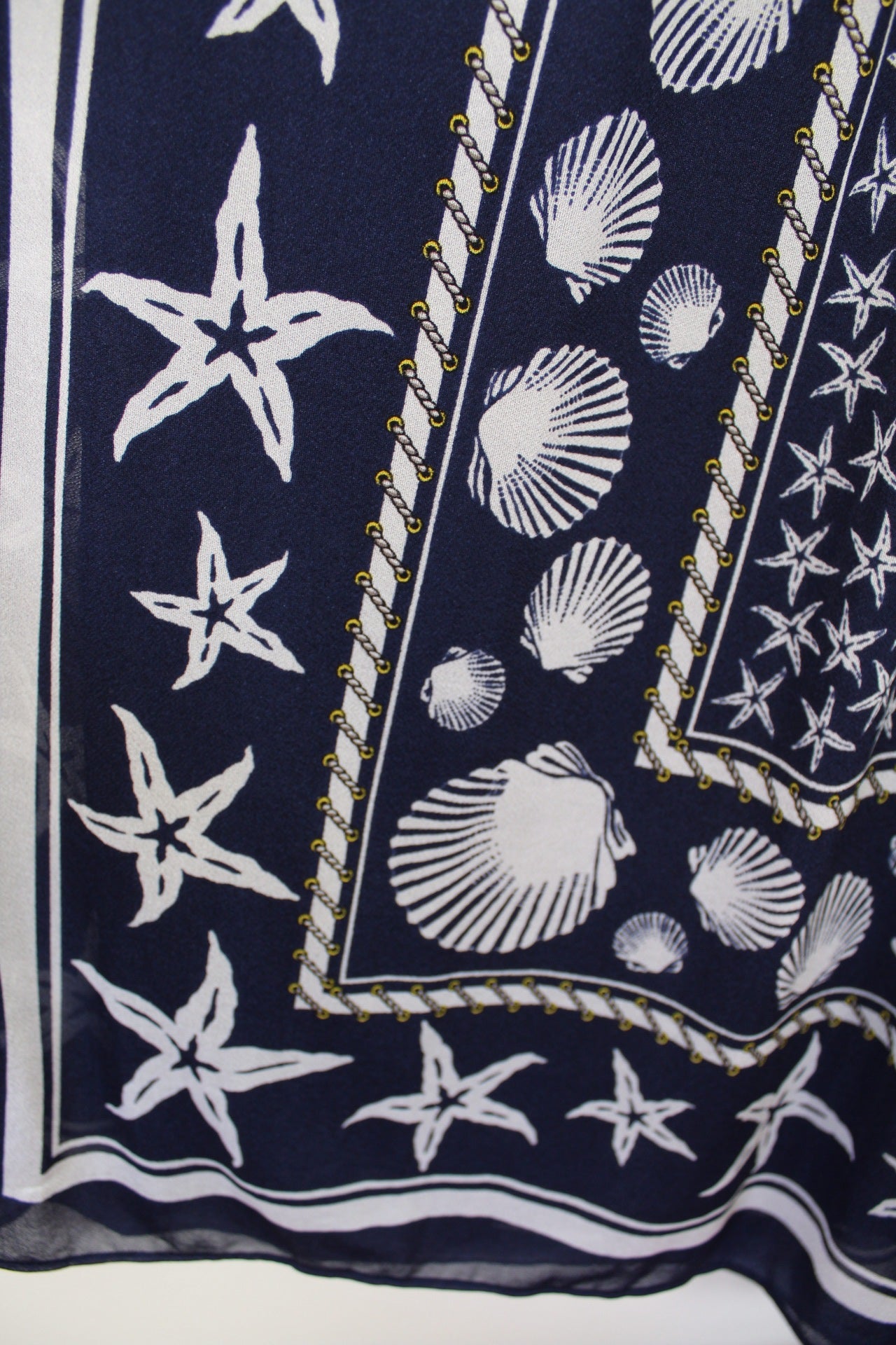 🌸🍒Robe vintage 80's imprimé marin coquillages - Navy vintage - Taille 36/38🍒🌸