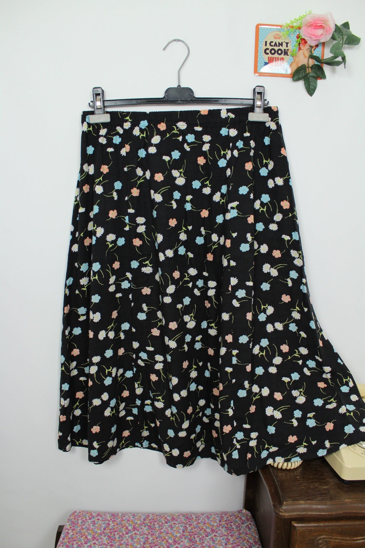 🍒🌸Jupe vintage 90's Daxon imprimé fleuri - Taille 36 à 40🌸🍒