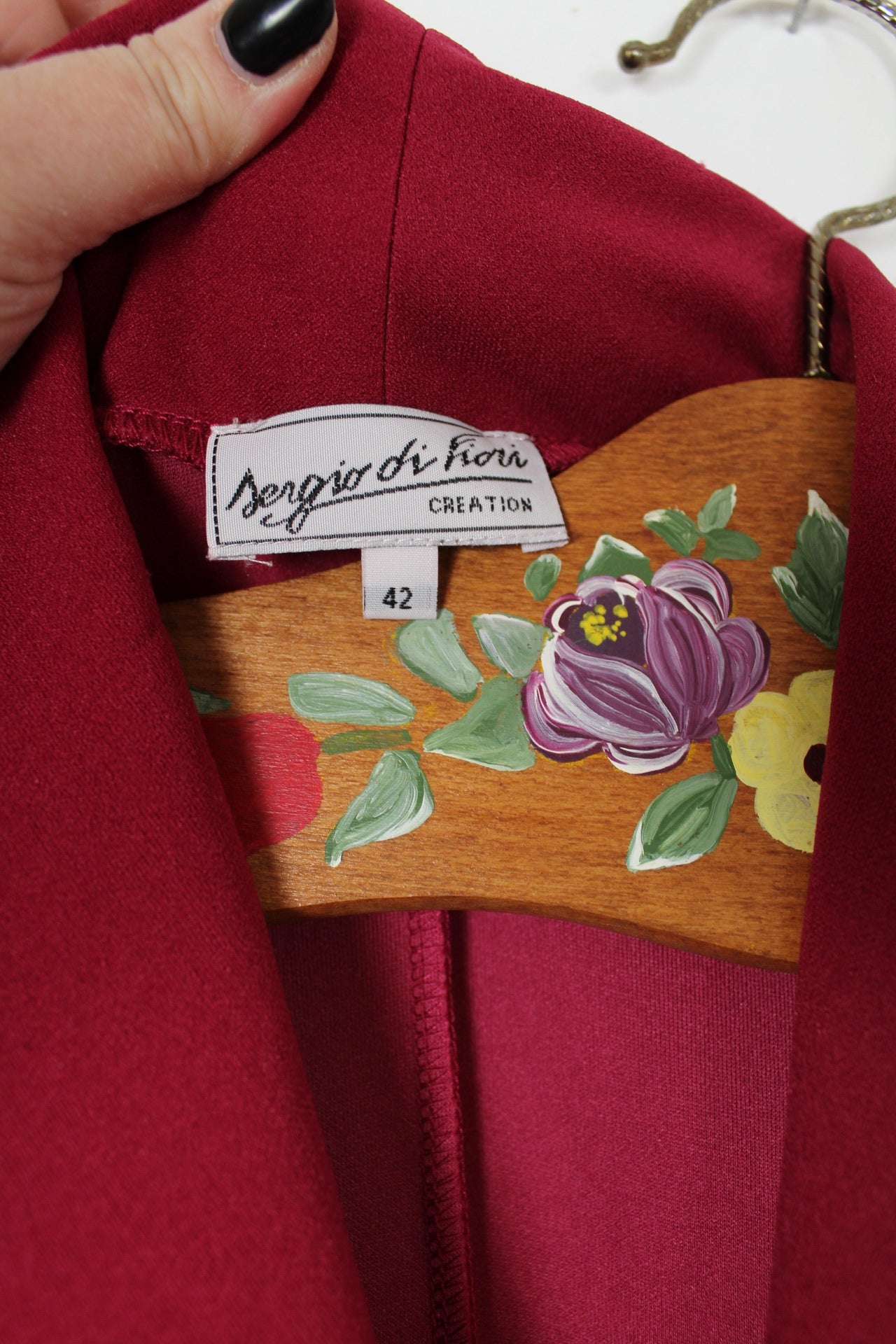 🍒🌸Robe pin-up 80/90s Sergio Di Fiori - Taille 40/42🌸🍒
