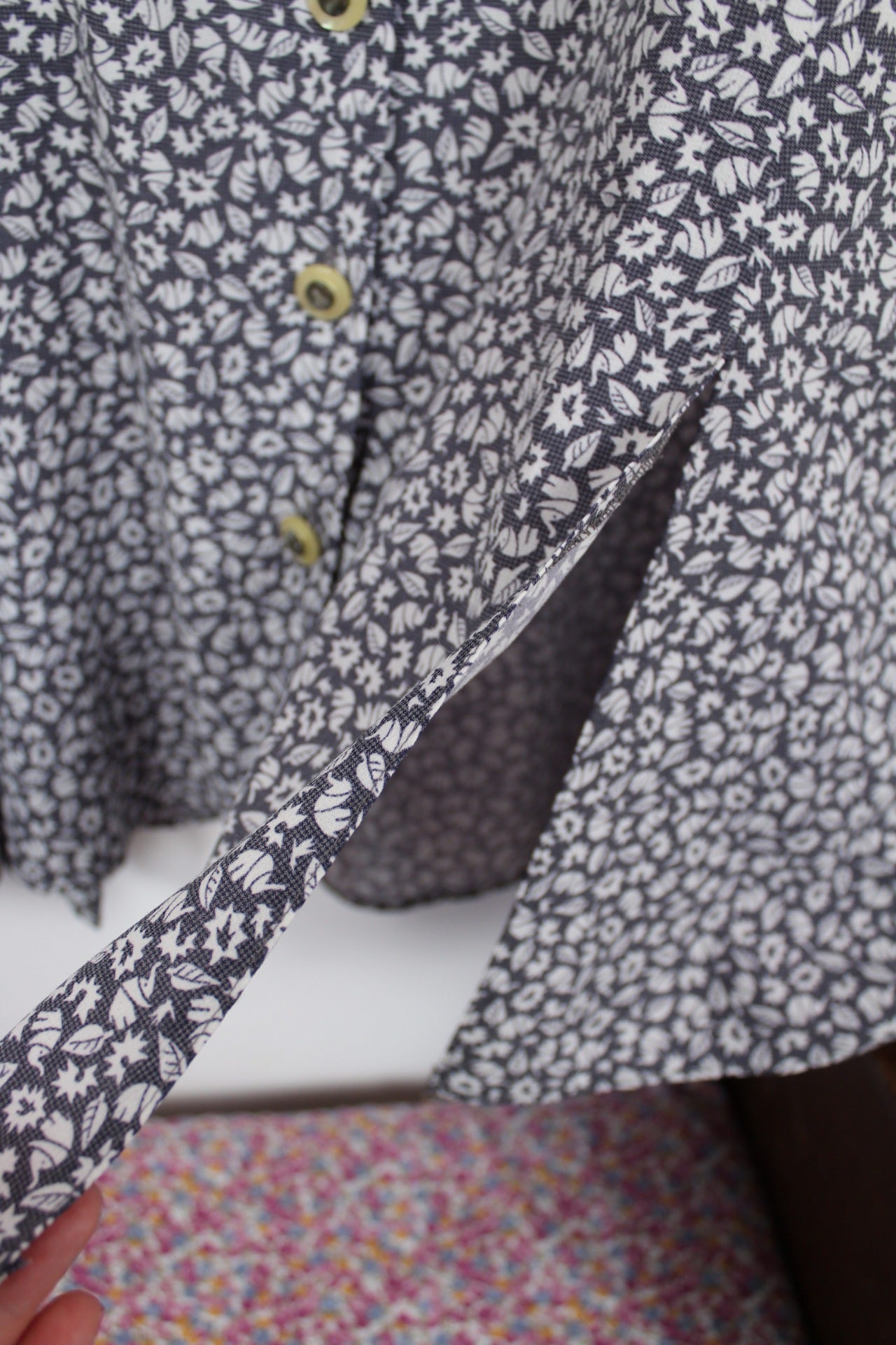 🍒🌸Jupe vintage 90's Claude Bauer - motifs éléphants et feuillage - Taille 40/42🌸🍒