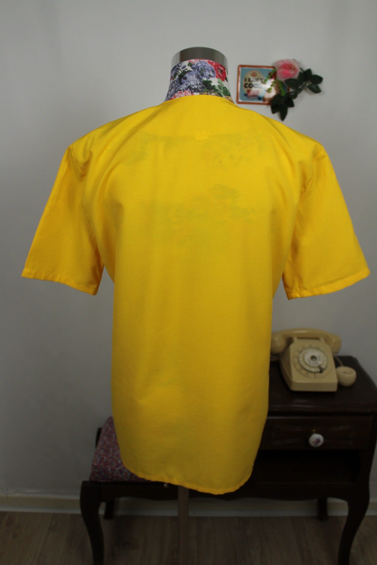 🌸🍒Blouse vintage 90's jaune soleil en viscose - chic & lumineuse - Taille 40/42🍒🌸