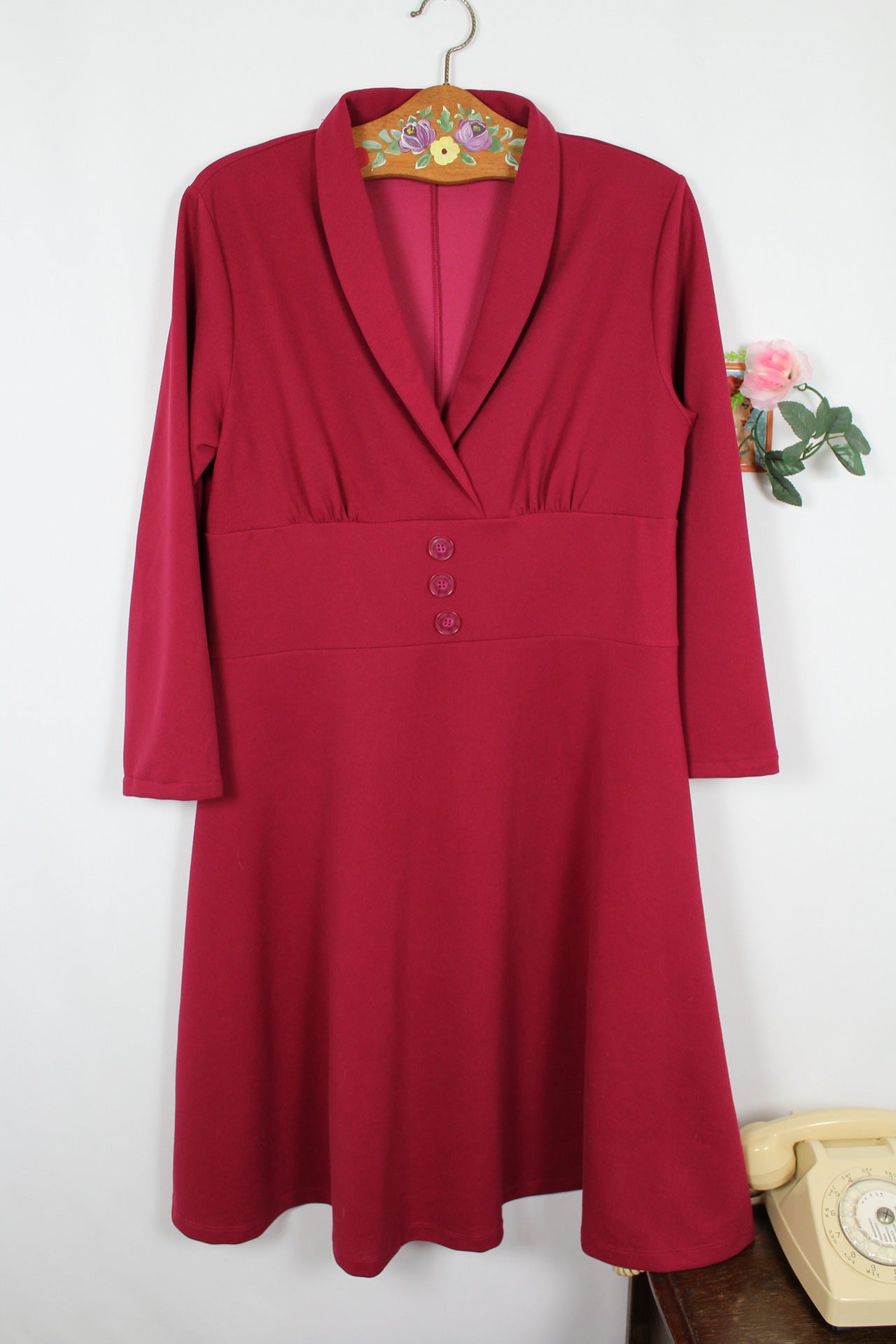 🍒🌸Robe pin-up 80/90s Sergio Di Fiori - Taille 40/42🌸🍒