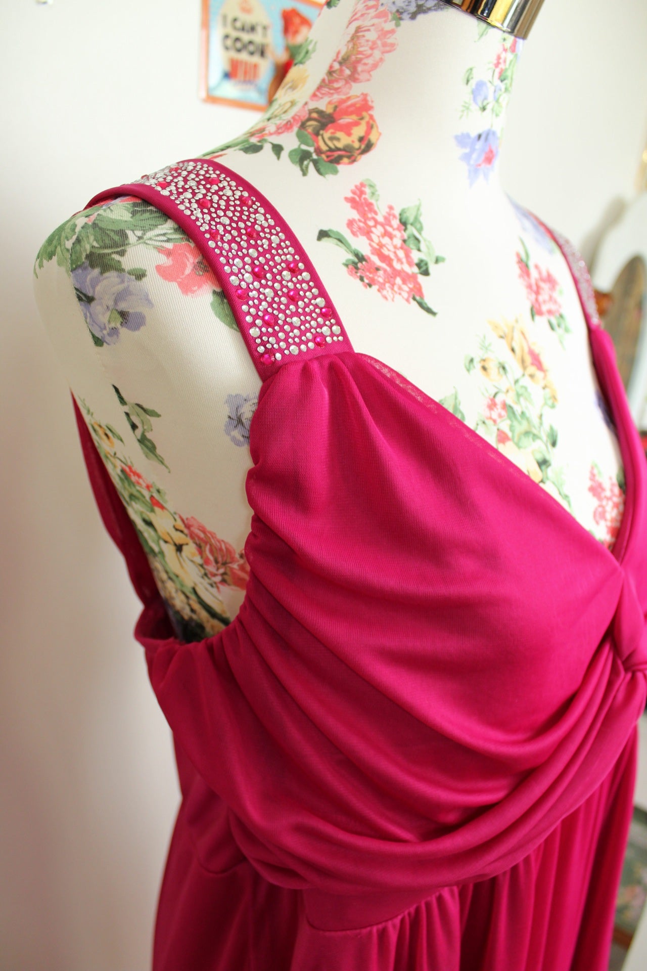 ✨Robe fuchsia Bodyflirt en voile doublé et strass - fêtes & soirées✨