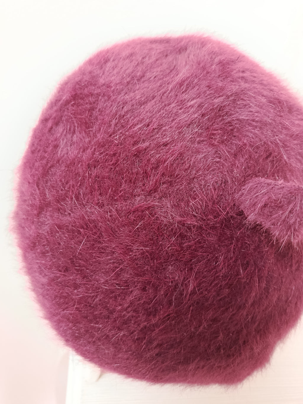 🌸Béret vintage bordeaux angora ultra doux 80/90's🍒