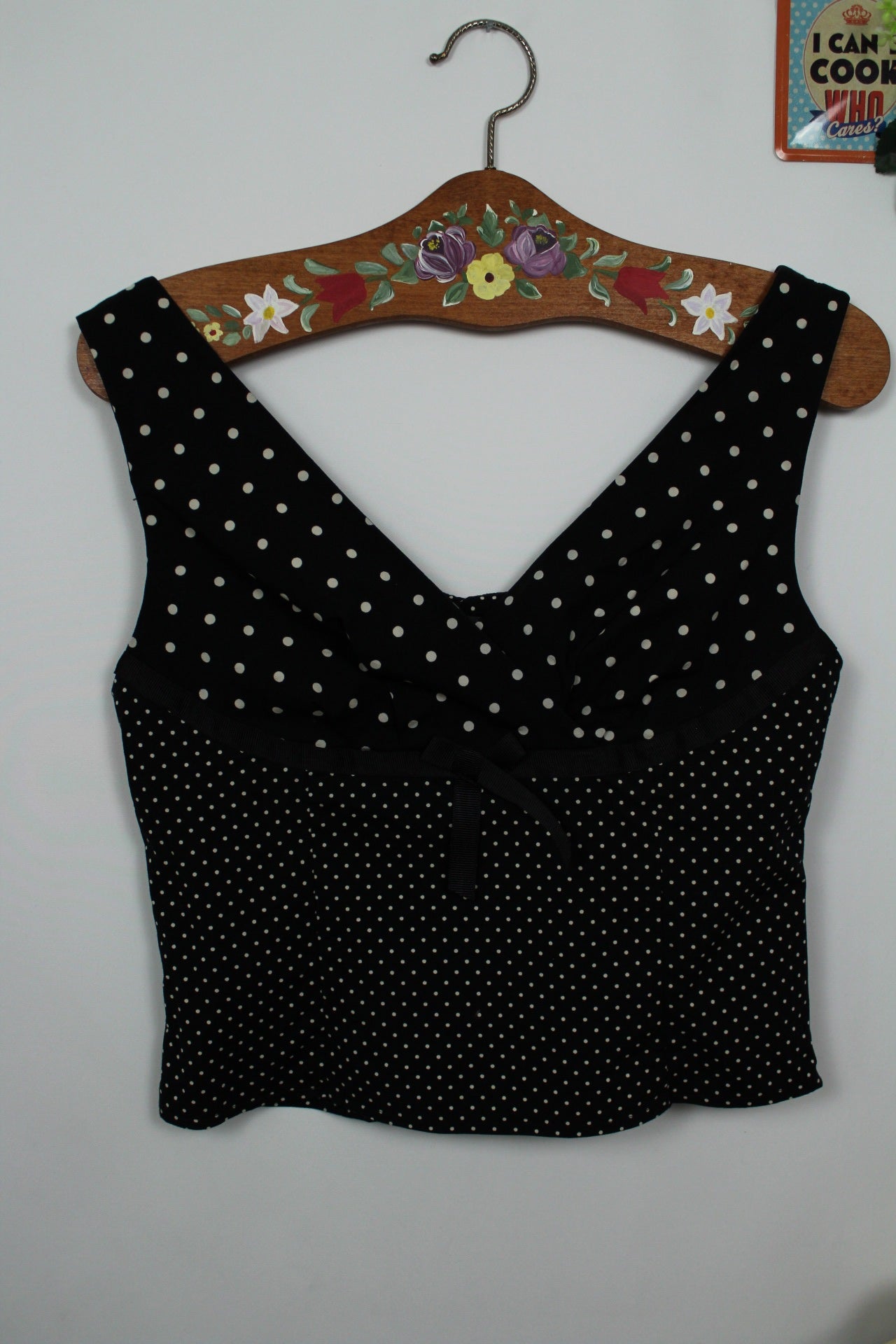 🌸🍒Débardeur Y2k 2000s Ici et Maintenant style rétro pin-up romantique - Taille 36🍒🌸
