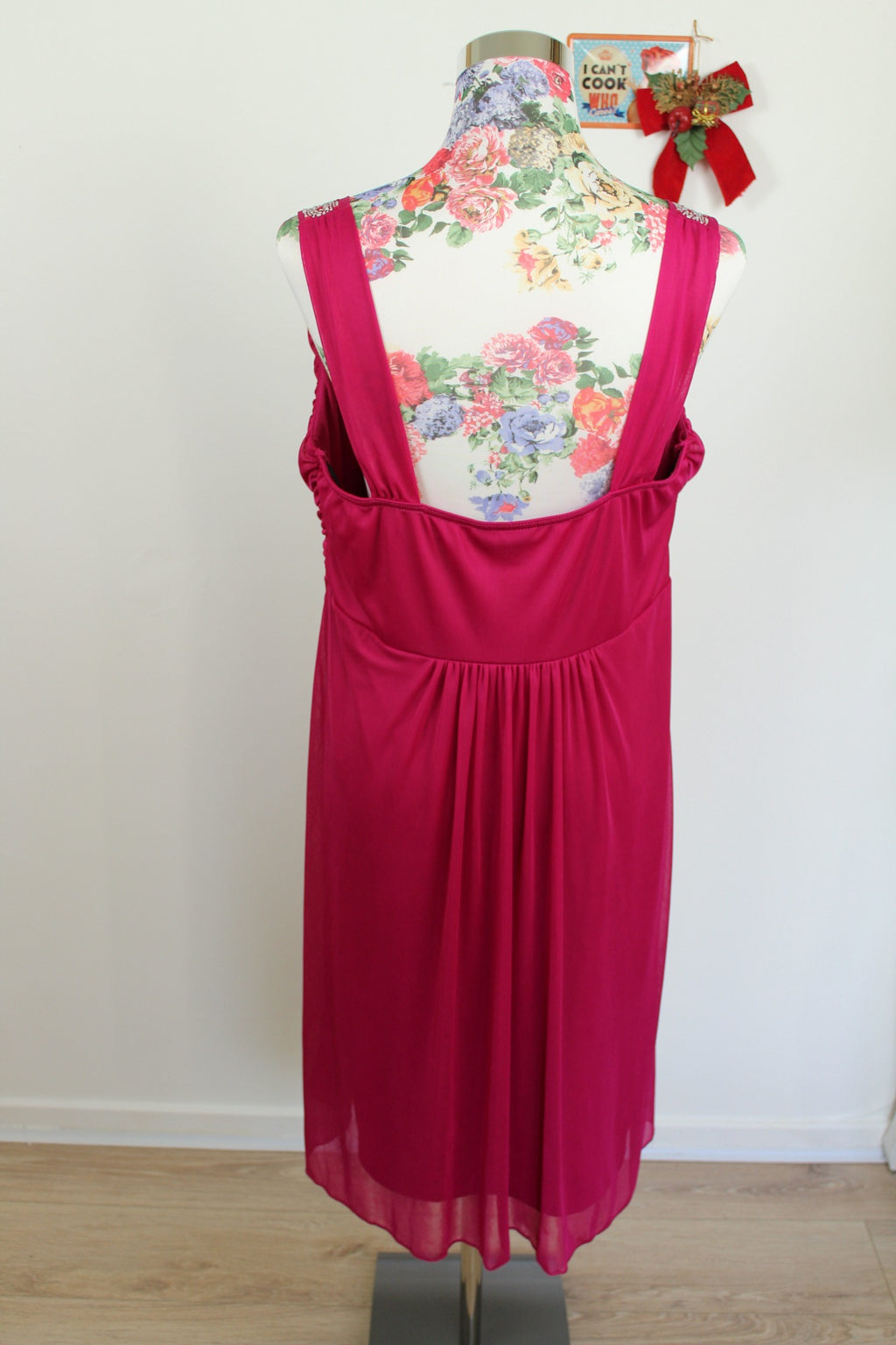 ✨Robe fuchsia Bodyflirt en voile doublé et strass - fêtes & soirées✨