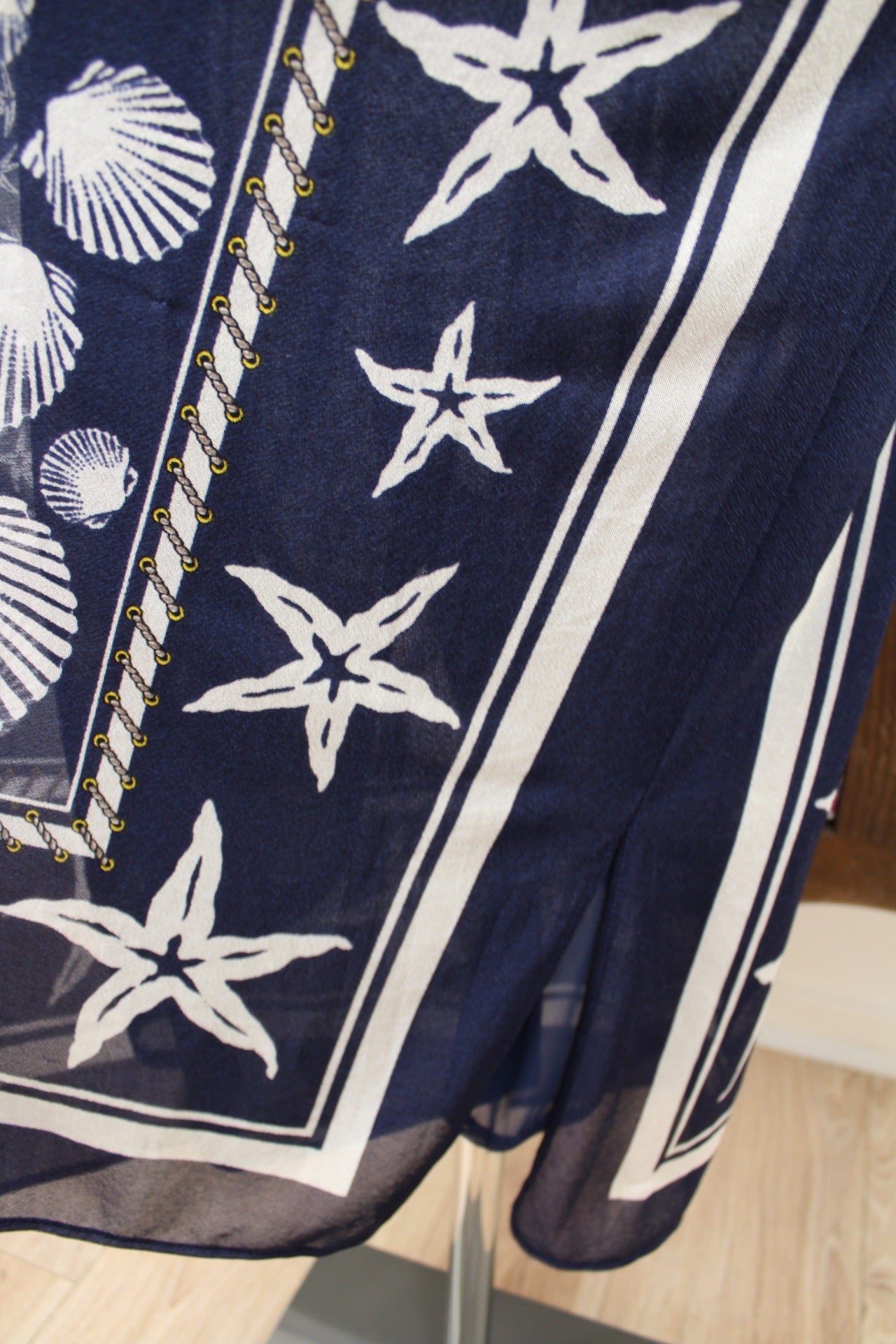 🌸🍒Robe vintage 80's imprimé marin coquillages - Navy vintage - Taille 36/38🍒🌸