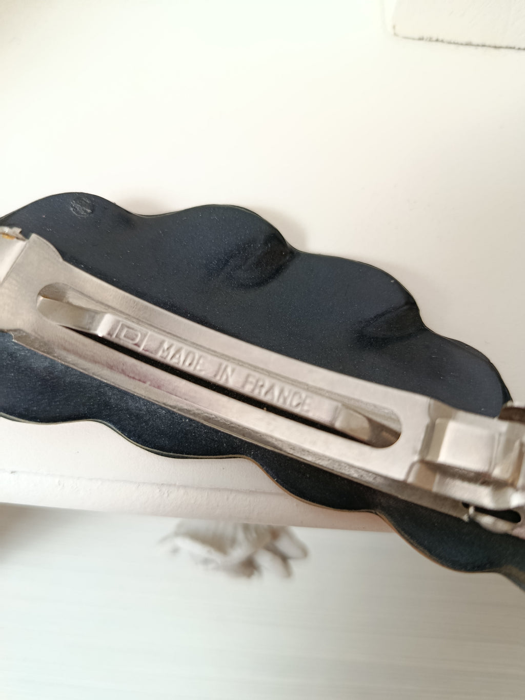 🌸Pince à cheveux clips vintage 80/90s - feuille made in France🍒