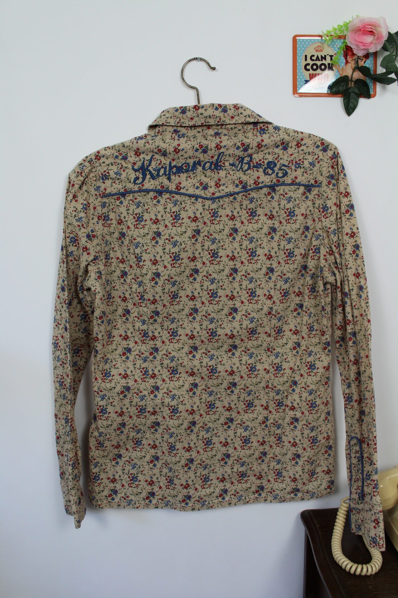 🍒🌸Chemise Kaporal 2000's fleurie - style western chic - 100% coton - Taille 38🌸🍒