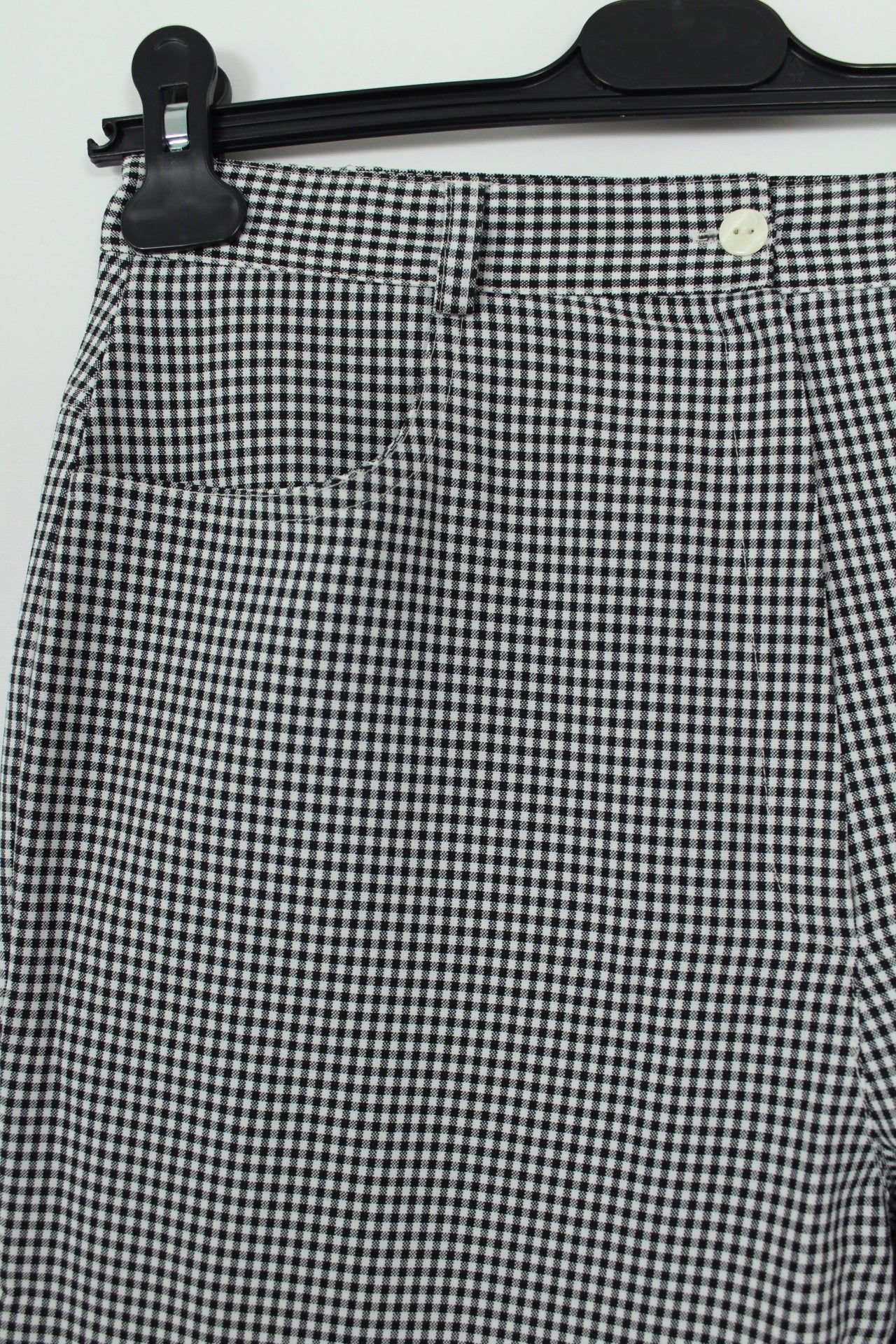 🌸🍒Pantalon vintage 90's vichy carreaux noirs & blancs skinny - Taille 38🍒🌸