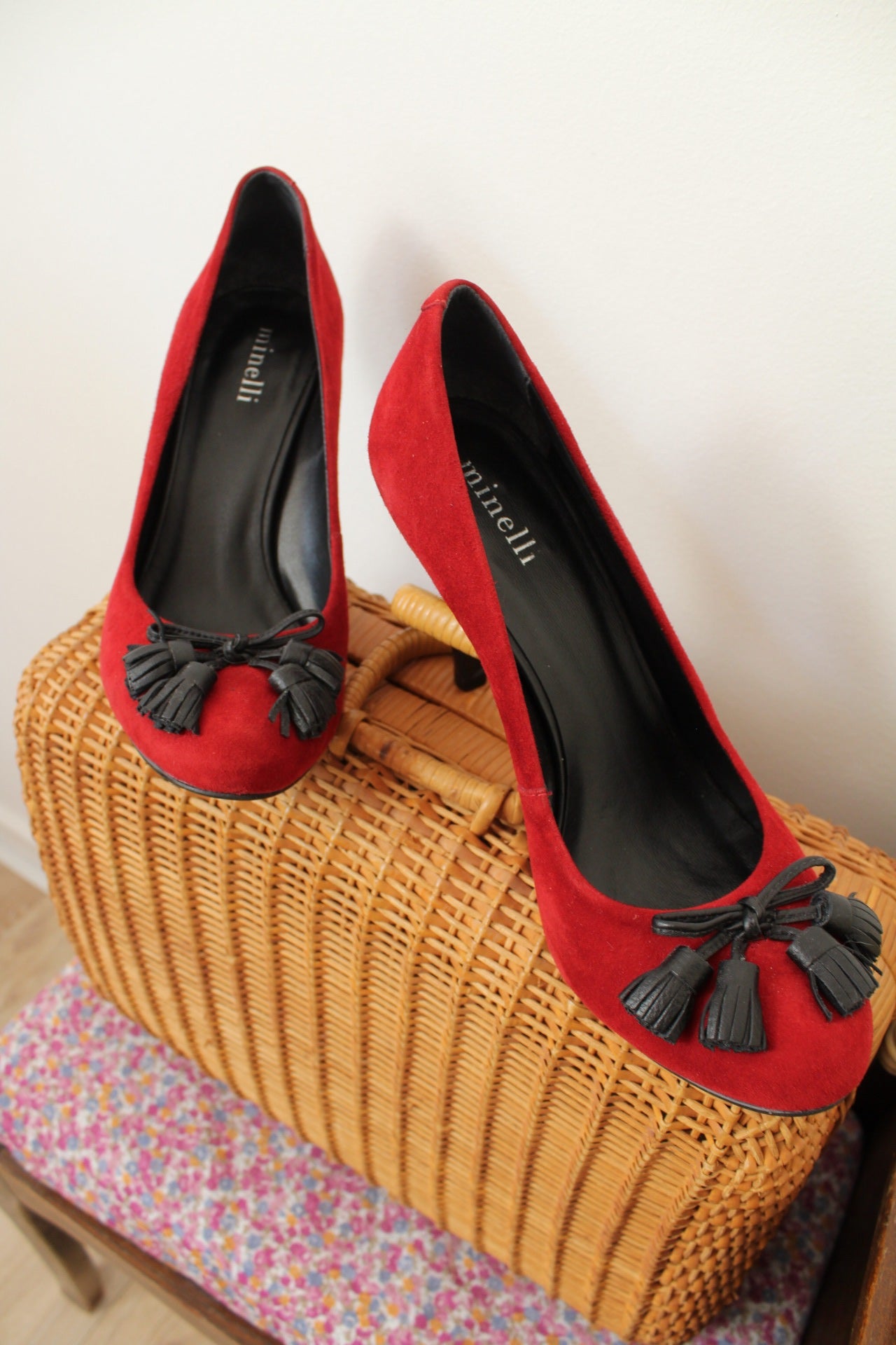 🌸🍒Escarpins Minelli style pin-up rouge - pointure 40🍒🌸