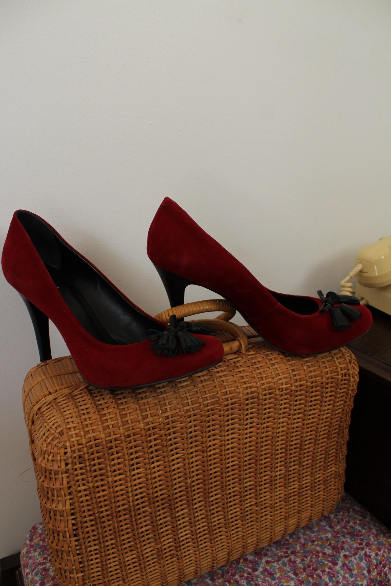 🌸🍒Escarpins Minelli style pin-up rouge - pointure 40🍒🌸