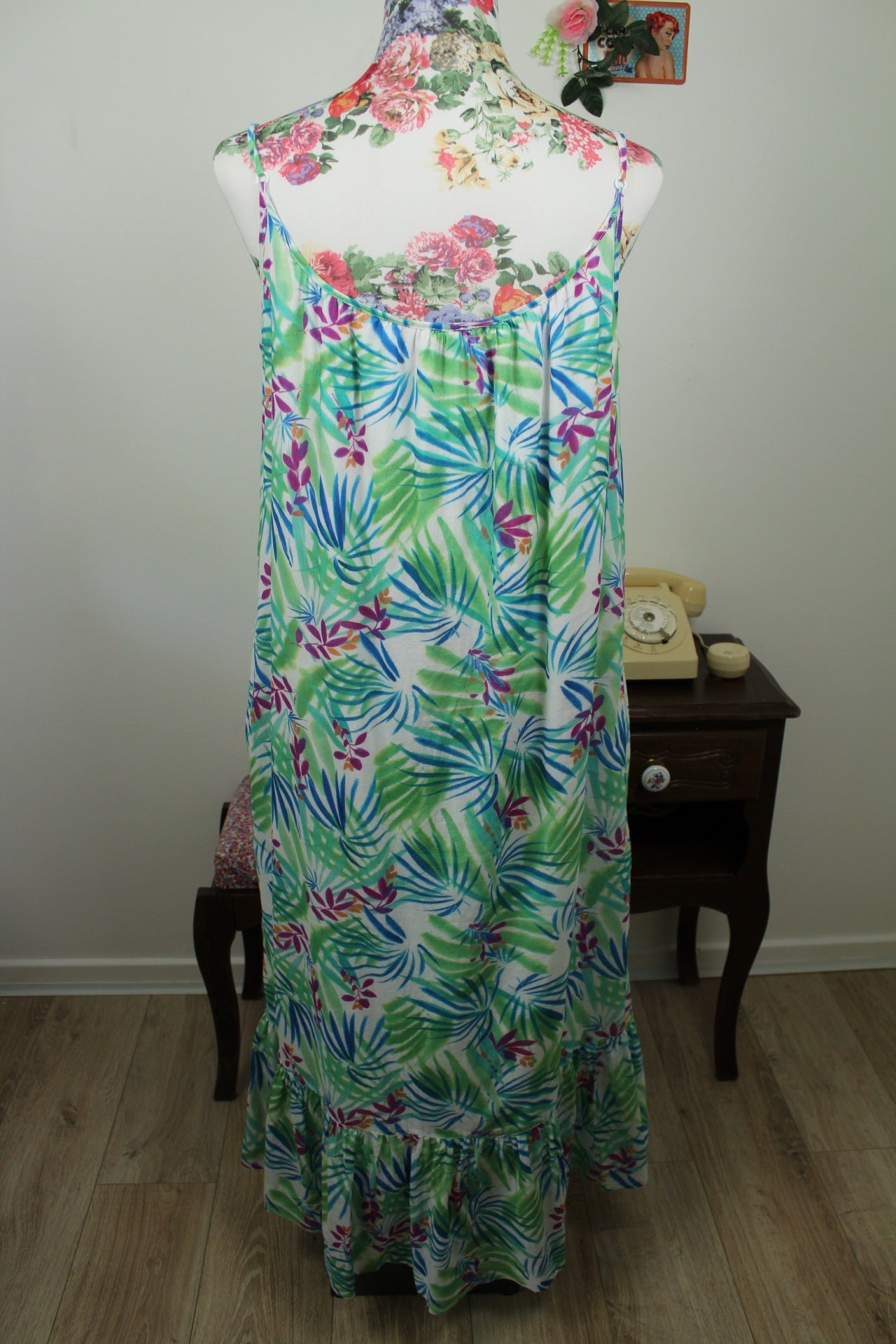 🌸🍒Robe longue tropicale Cyrillus 100% coton summer vibes - Taille 40/42🍒🌸