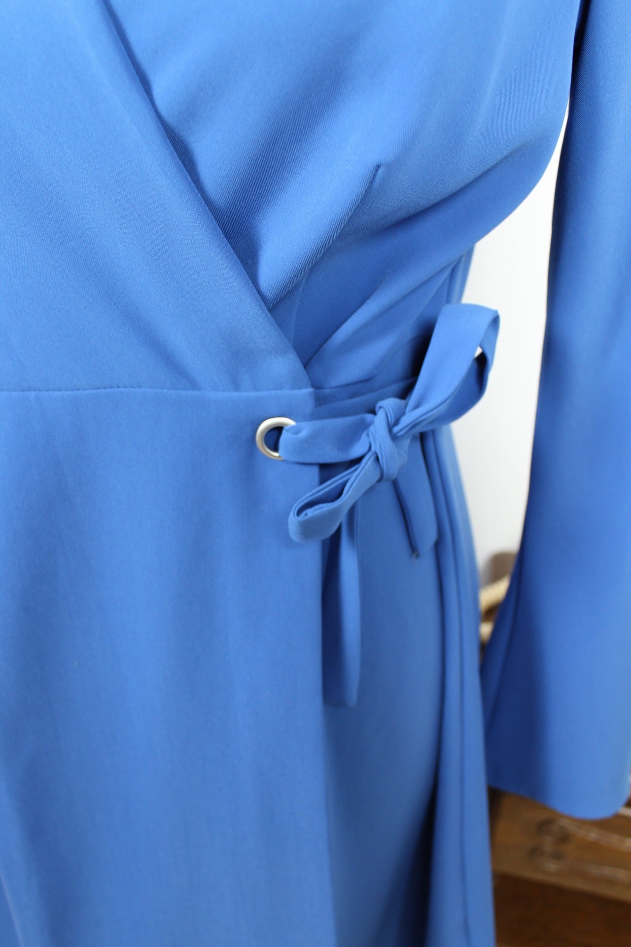 🌸🍒Robe portefeuille Rick Cardona bleu colbat - Taille 36/38🍒🌸
