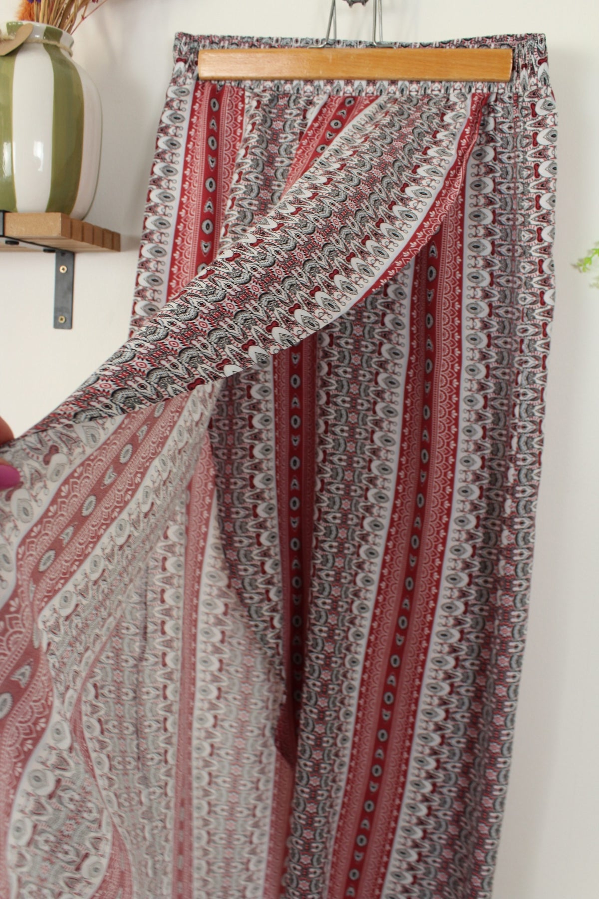 Jupe longue rétro pasiley & motifs bohème années 2000 - Taille 36/38