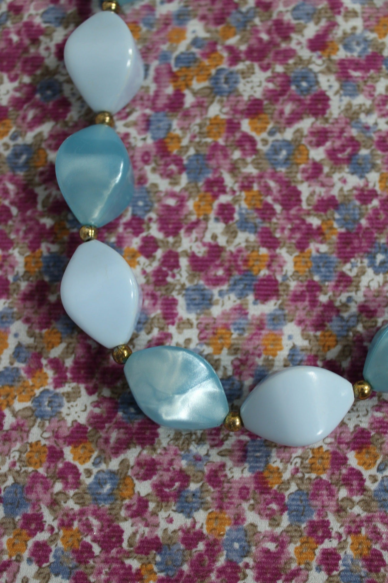 🌸🍒Collier vintage 80's ras du cou perles fuseaux🍒🌸