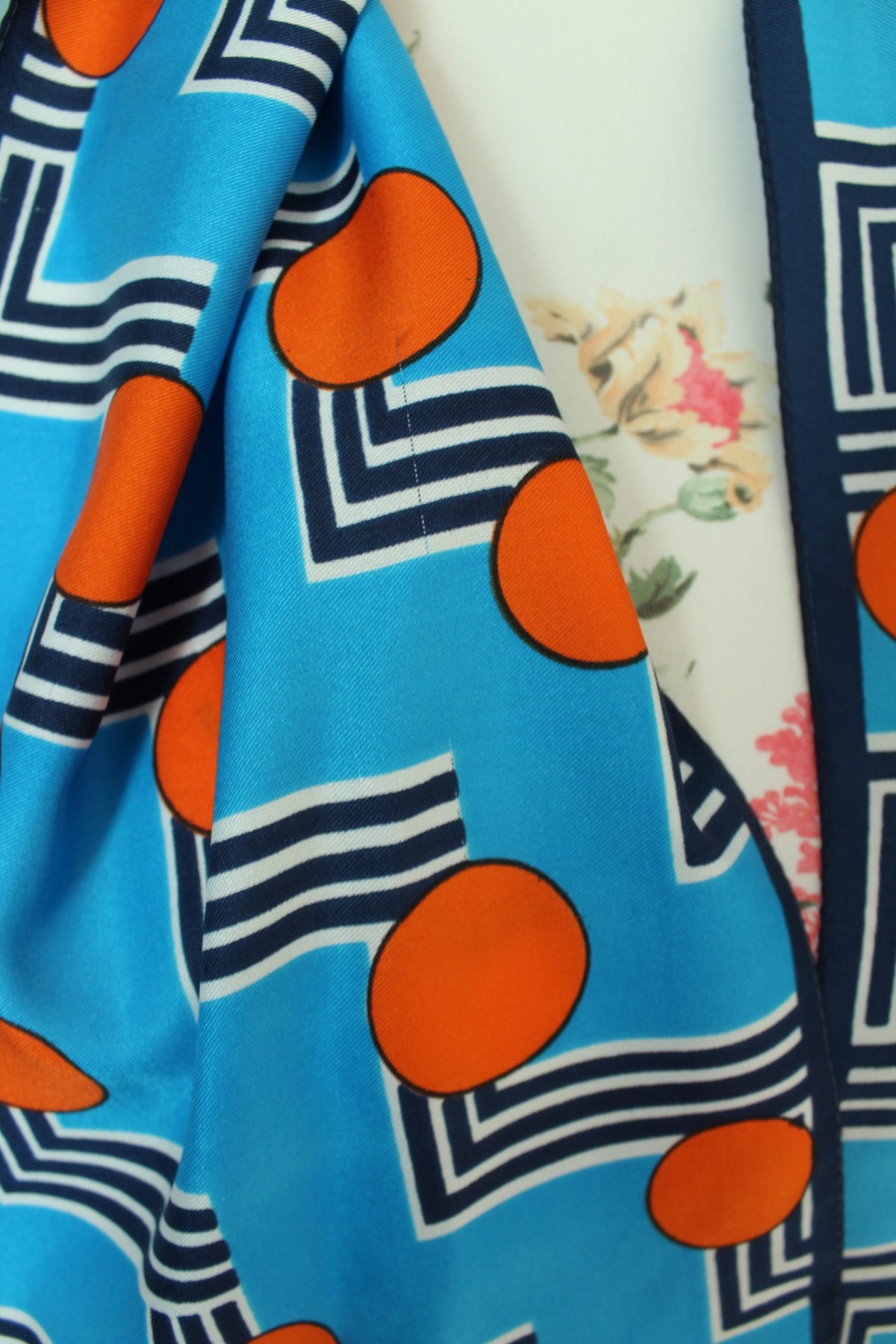 Foulard vintage années 70 formes géométriques pep's