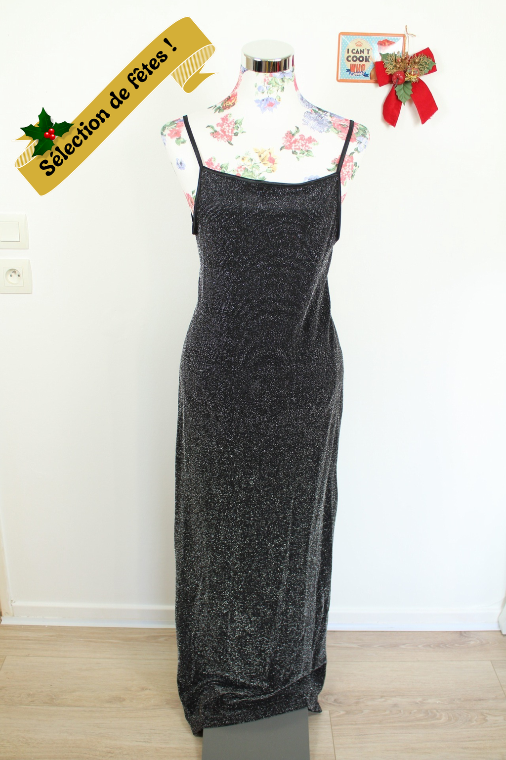 ✨Robe longue glitter fendue - silhouette Hollywood pour les fêtes✨