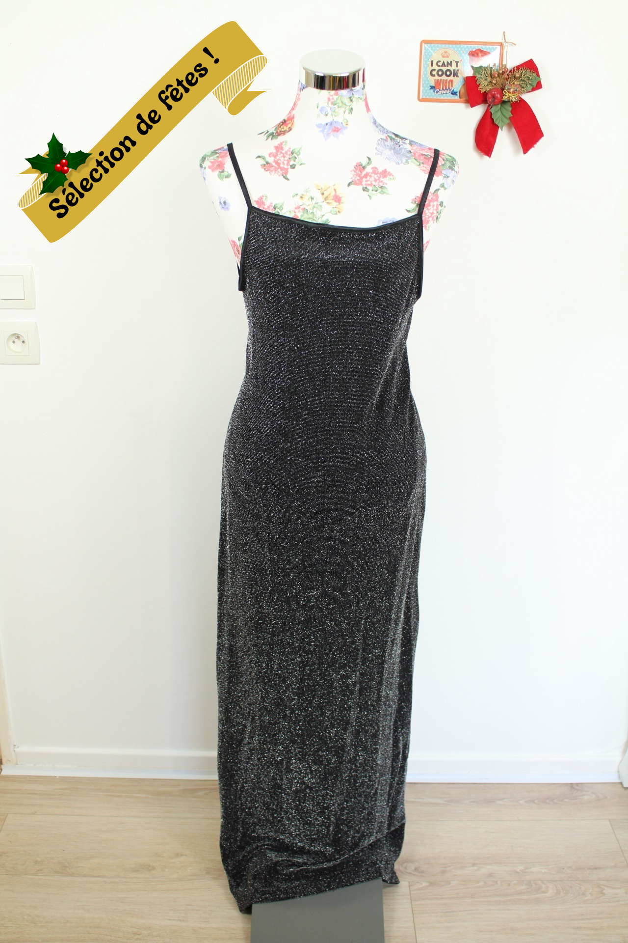 ✨Robe longue glitter fendue - silhouette Hollywood pour les fêtes✨