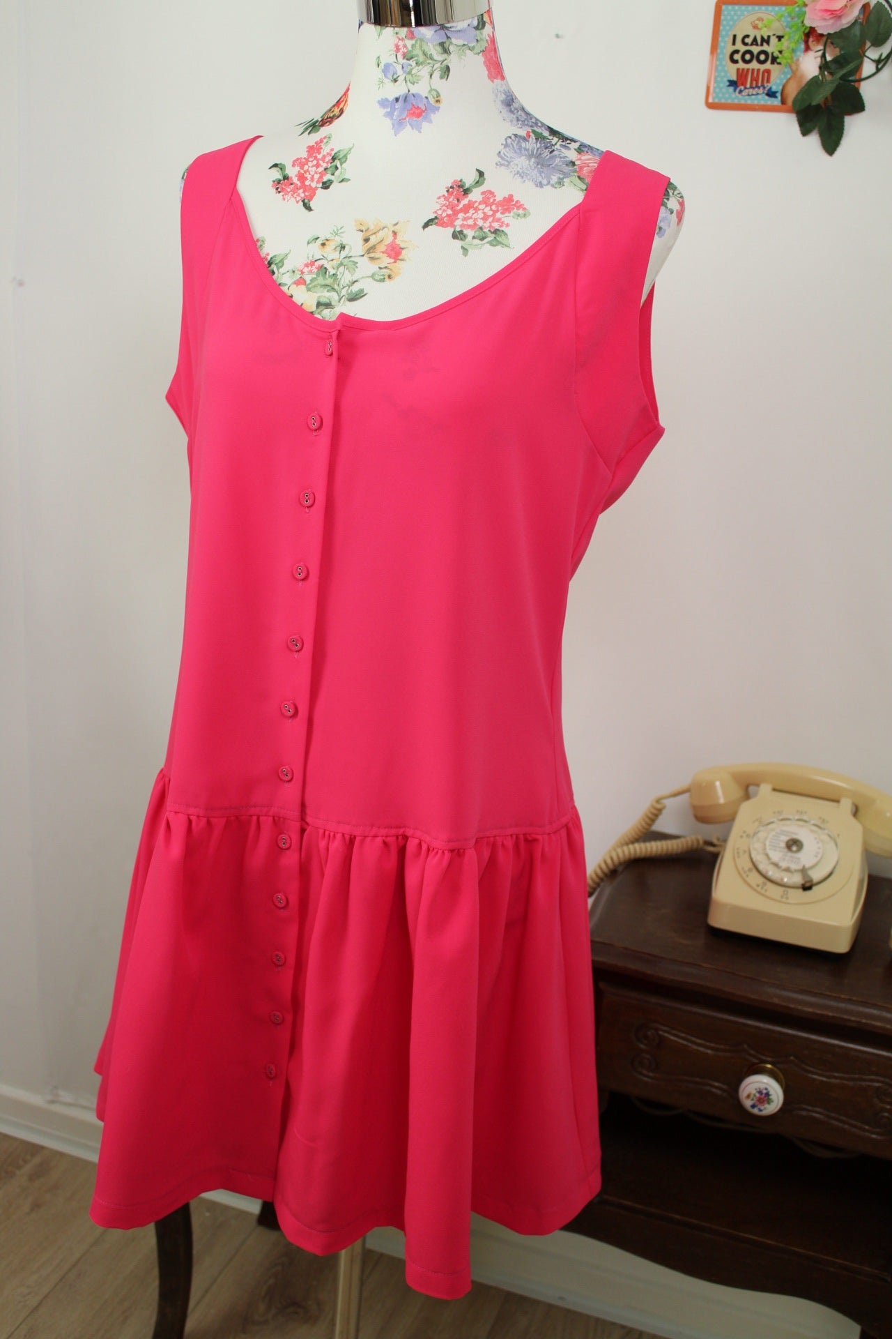 🌸🍒Robe rétro Pepaloves rose bonbon esprit pin-up - Taille 40🍒🌸