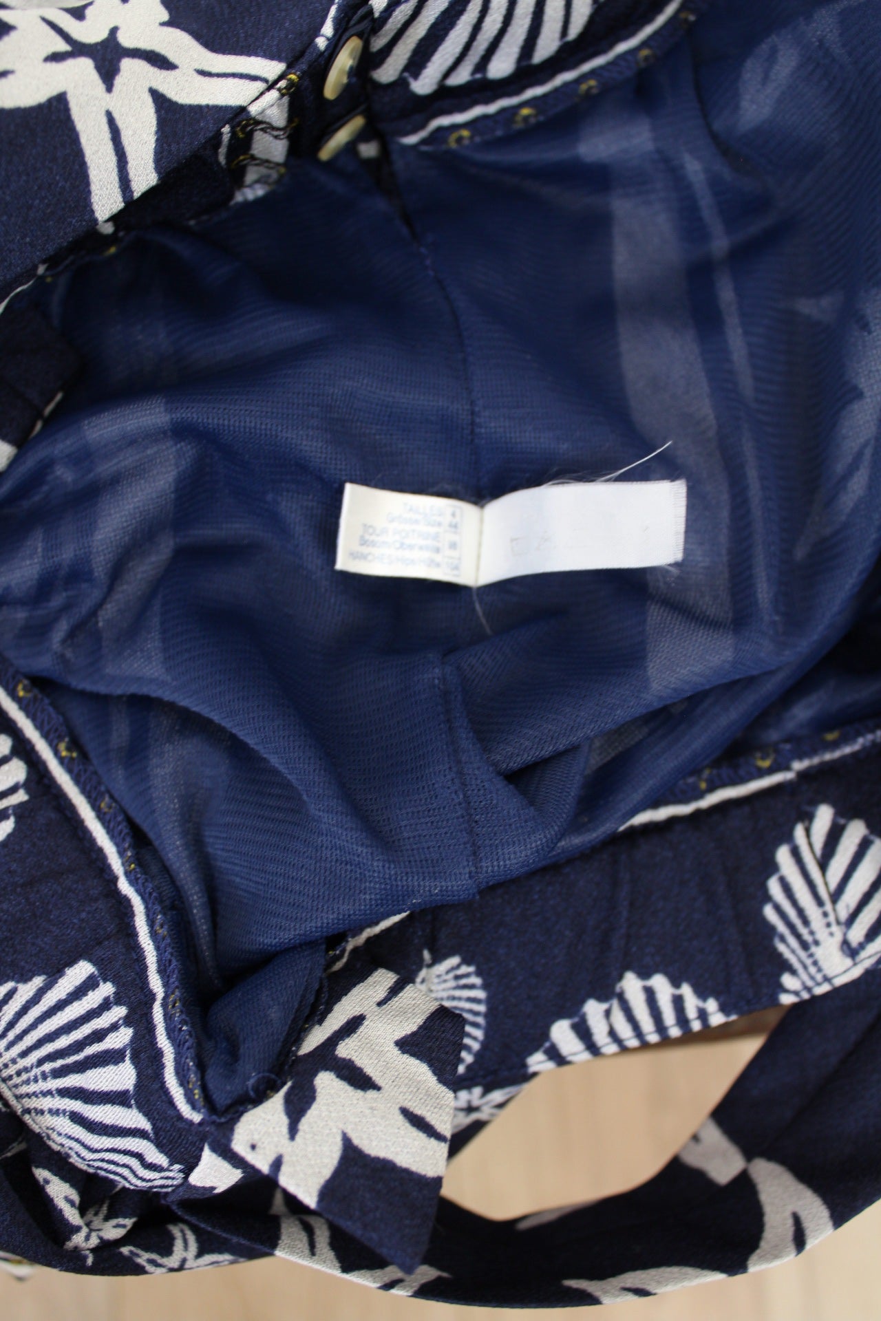 🌸🍒Robe vintage 80's imprimé marin coquillages - Navy vintage - Taille 36/38🍒🌸