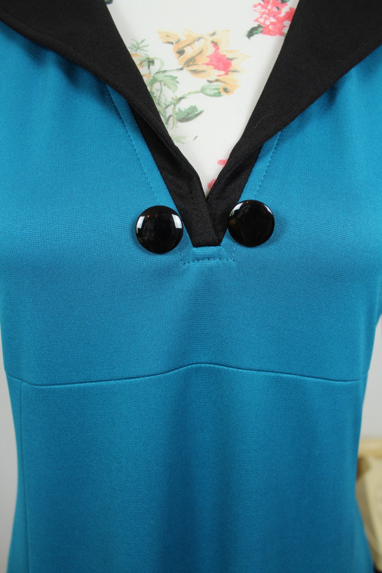 🌸🍒Robe pin-up bleu intense coupe sirène - Nice Forever - Taille 38🍒🌸