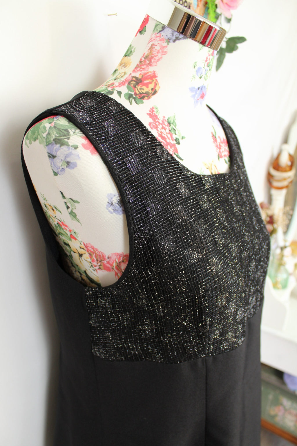 ✨Ensemble de soirée noir vintage 90s - robe + Boléro manches pailletées✨