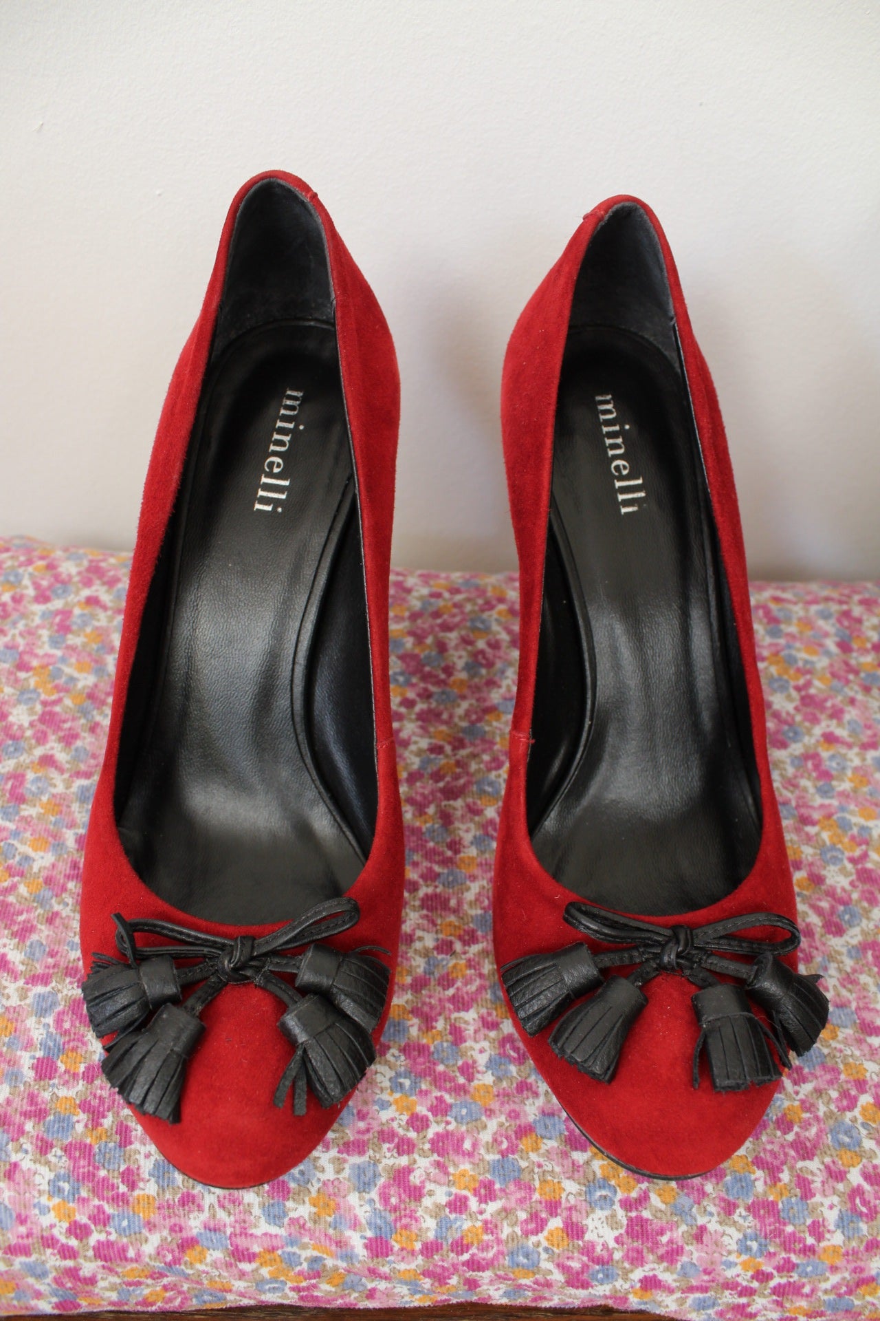 🌸🍒Escarpins Minelli style pin-up rouge - pointure 40🍒🌸
