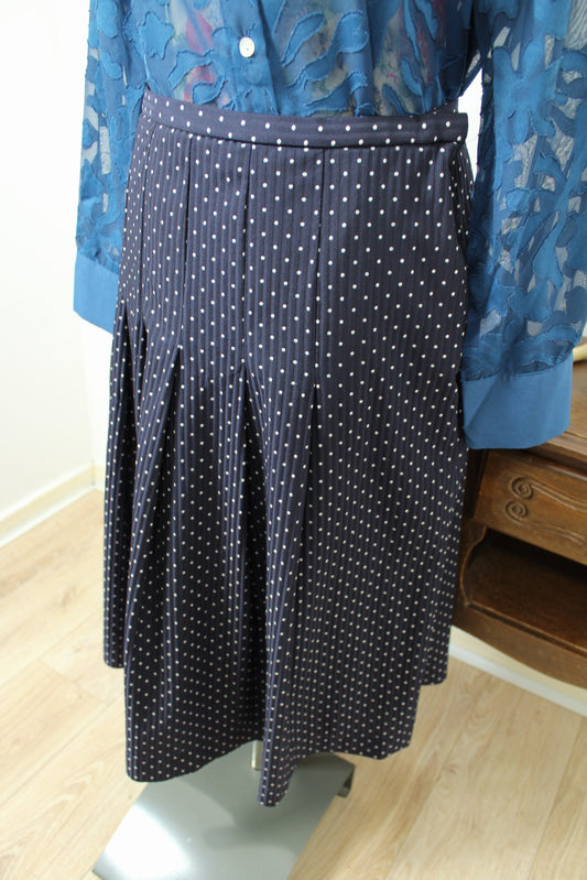 🍒🌸Jupe vintage à pois années 80 plissée pin-up - Taille 40/42🌸🍒