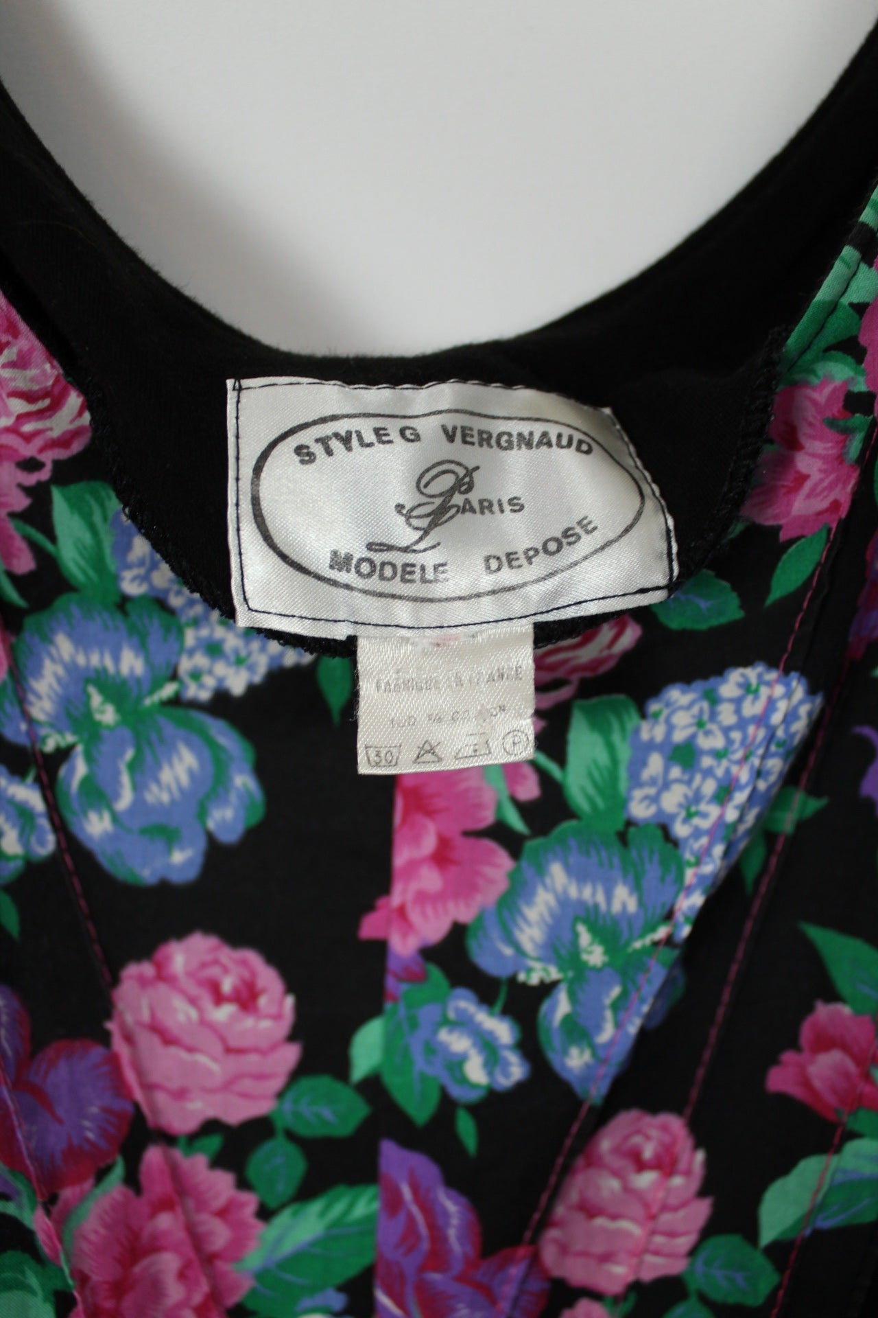 🌸🍒Robe vintage 80s plastron corset fleurie bohème romantique folk jupe évasée - Taille 36/38🍒🌸