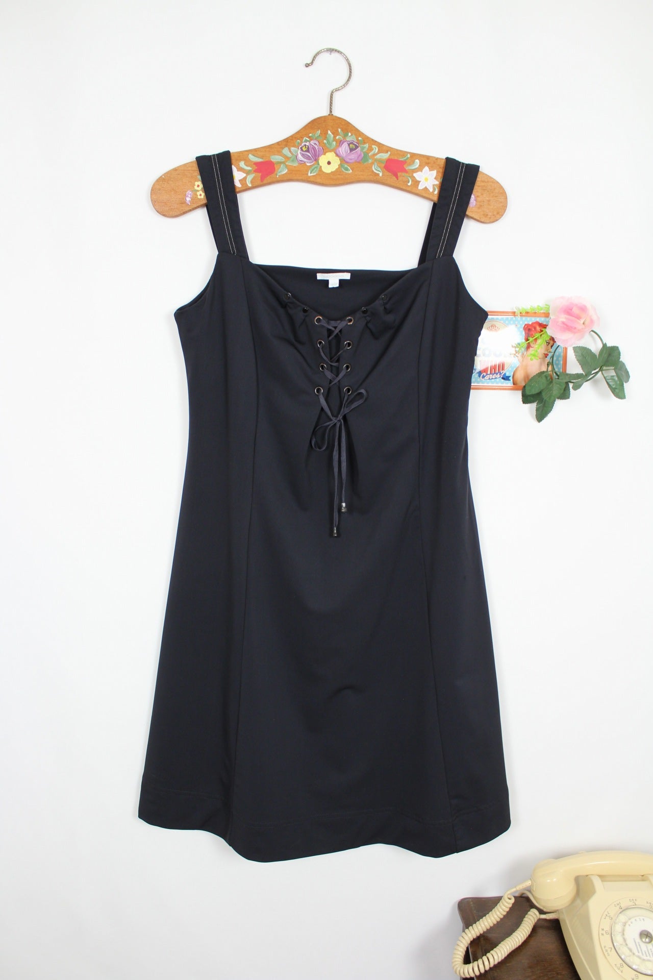 🍒🌸Robe noire Voodoo avec laçage corset - Taille 40🌸🍒