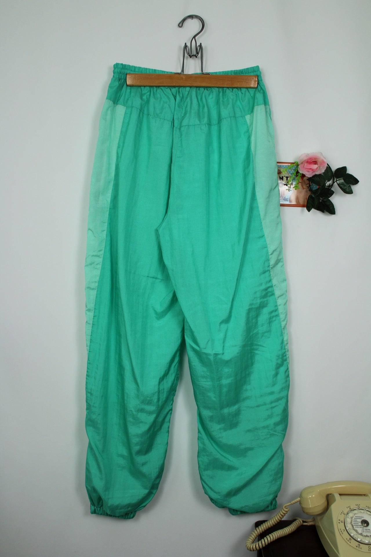 🌸🍒Jogging comfy vintage 90's Winch vert d'eau - style parachute - Taille 38/40🍒🌸