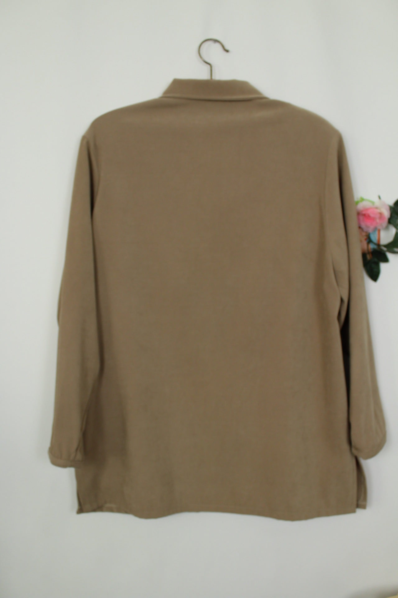 🌸🍒Veste chemise suédine vintage 90's mi saison/printemps - noeuds brodés - Taille 42/44🍒🌸