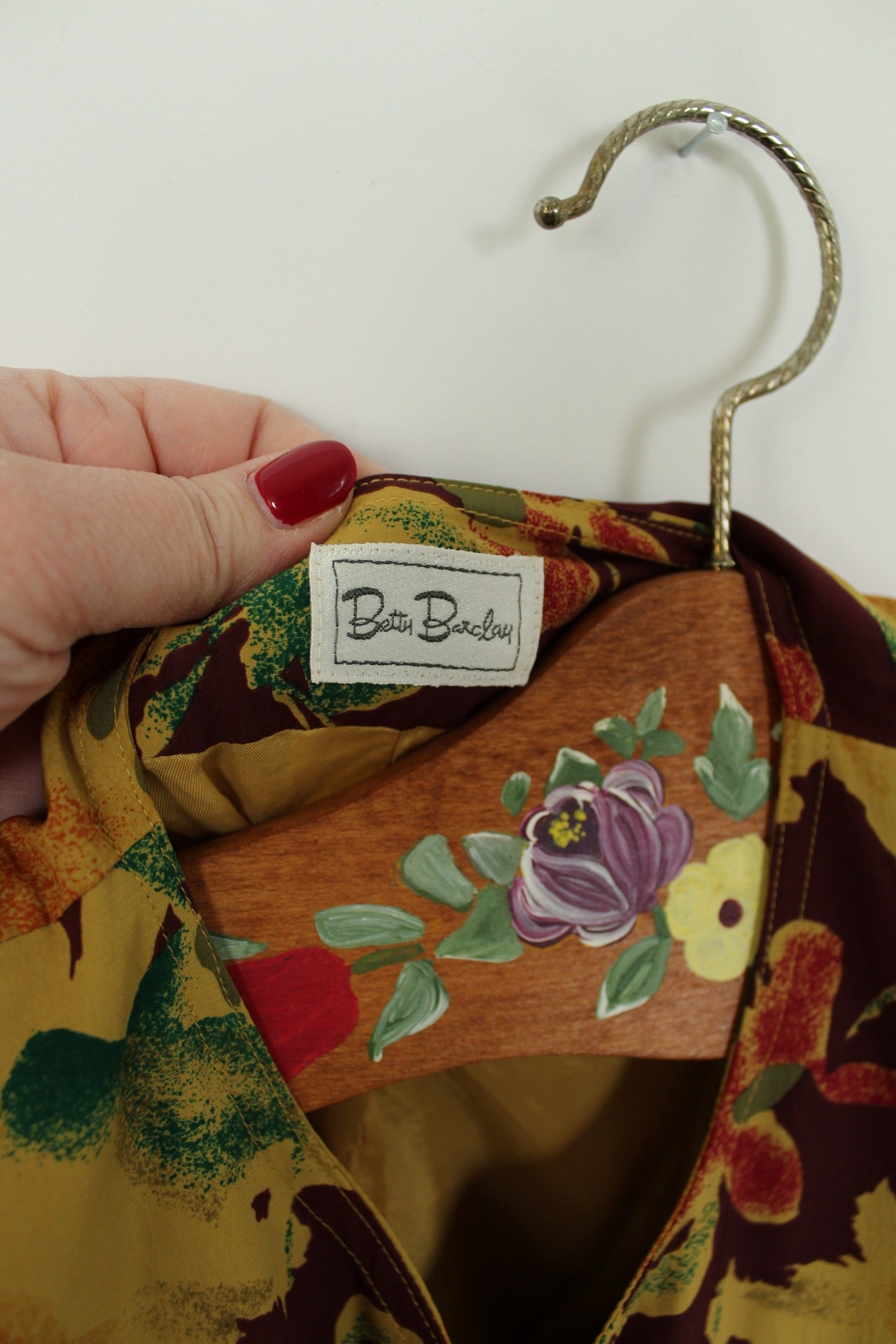 🍒🌸 Blouse veste vintage 80's - fleurs d'automne - Betty Barclay - Taille 40🌸🍒