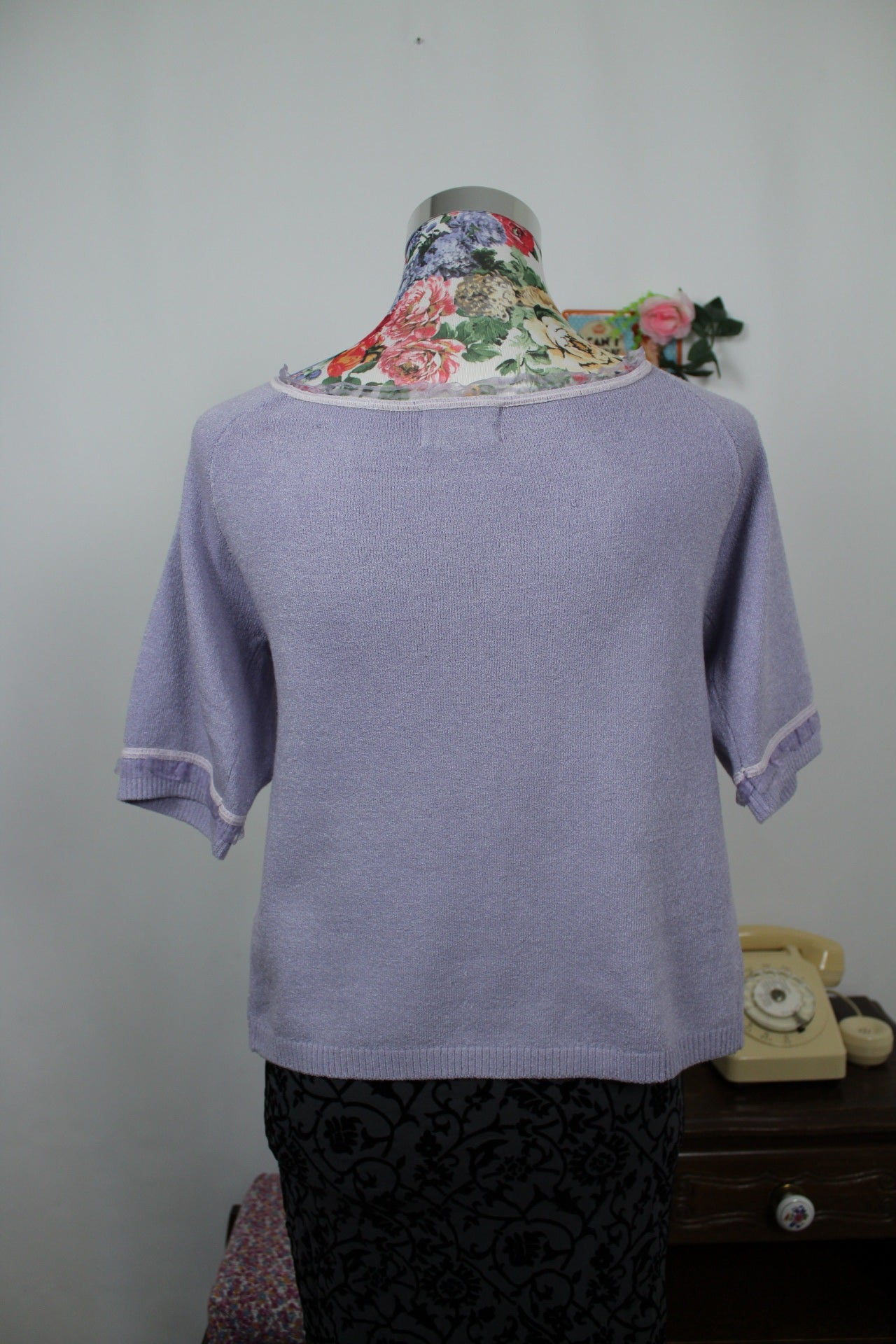 🍒🌸Cardigan Y2k 2000s Morgan - lilas à volants romantiques - Taille 36🌸🍒