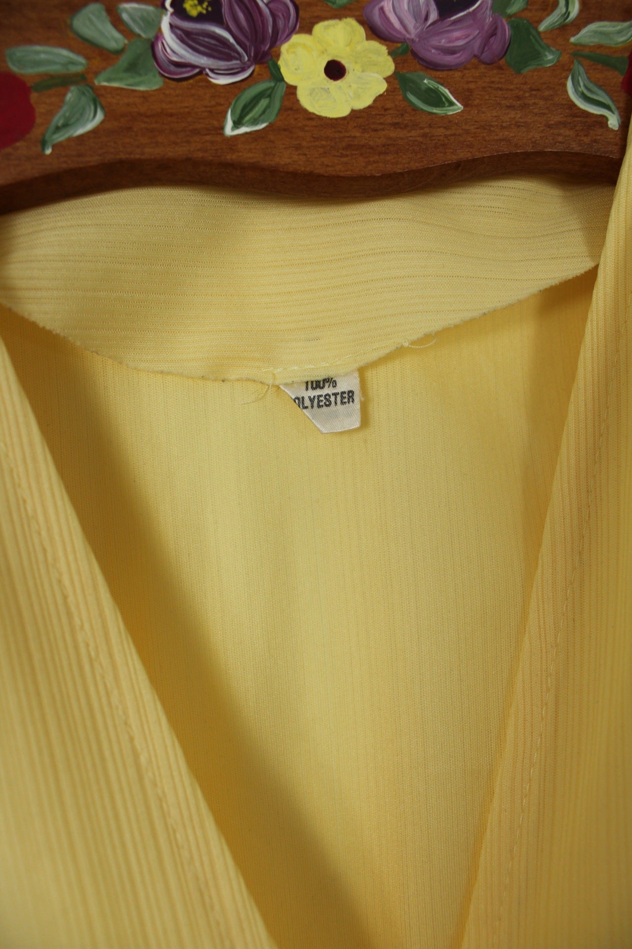 🌸🍒Robe vintage 80/90's drapée jaune crème & coupe empire - Taille 40🍒🌸