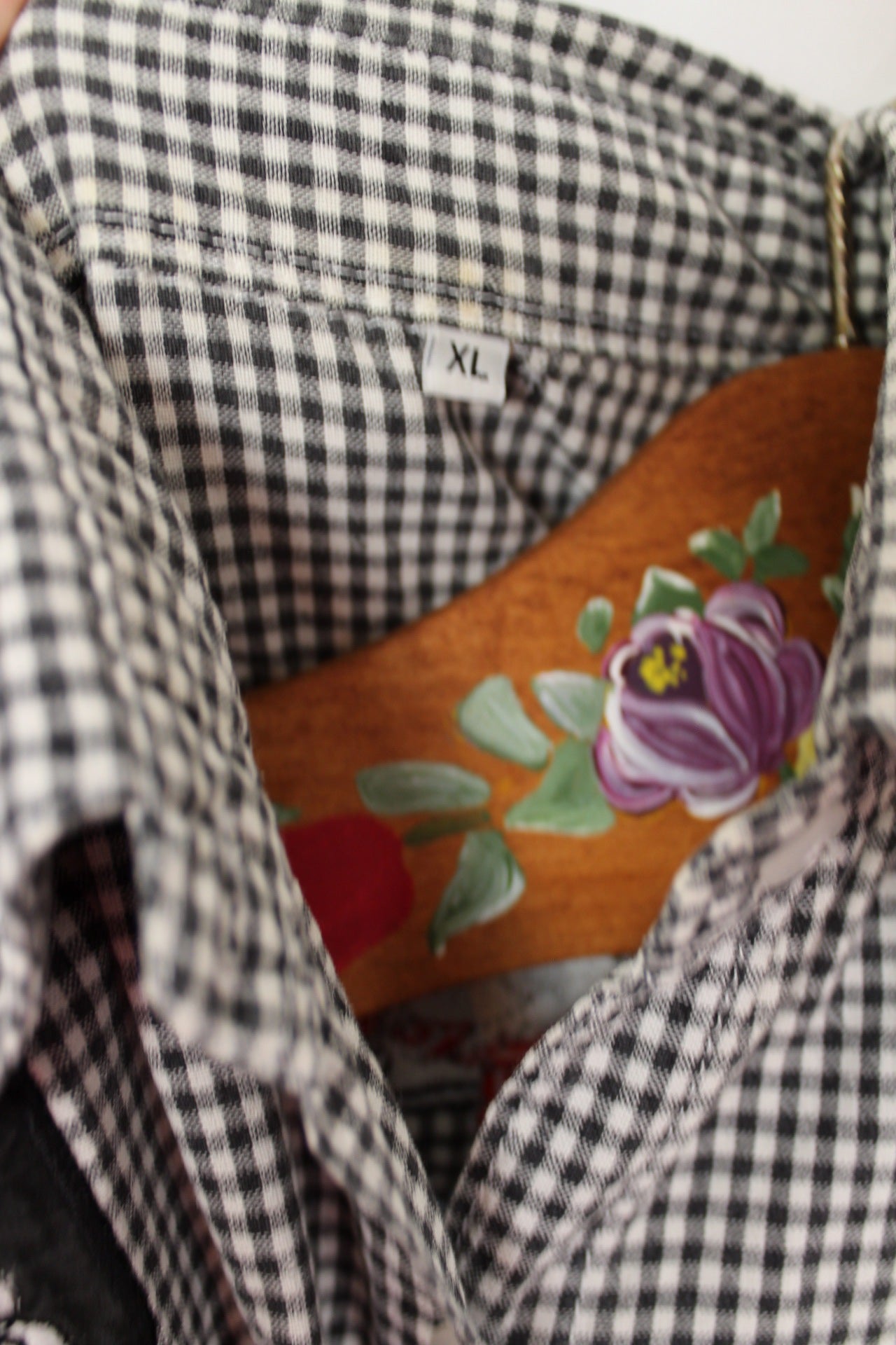 🍒🌸Chemise vintage 90s carreaux et dalmatiens brodés - Taille 40 à 44🌸🍒