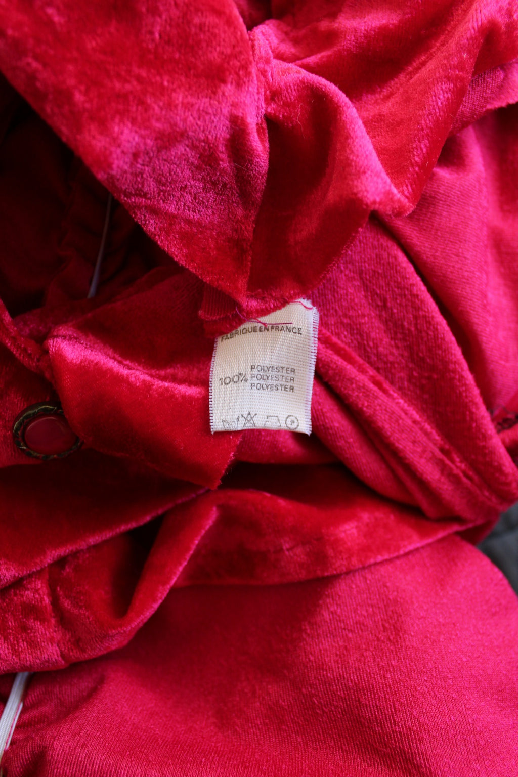 ✨Robe rouge en velours satiné drapé 80's - robe de soirée made in France✨