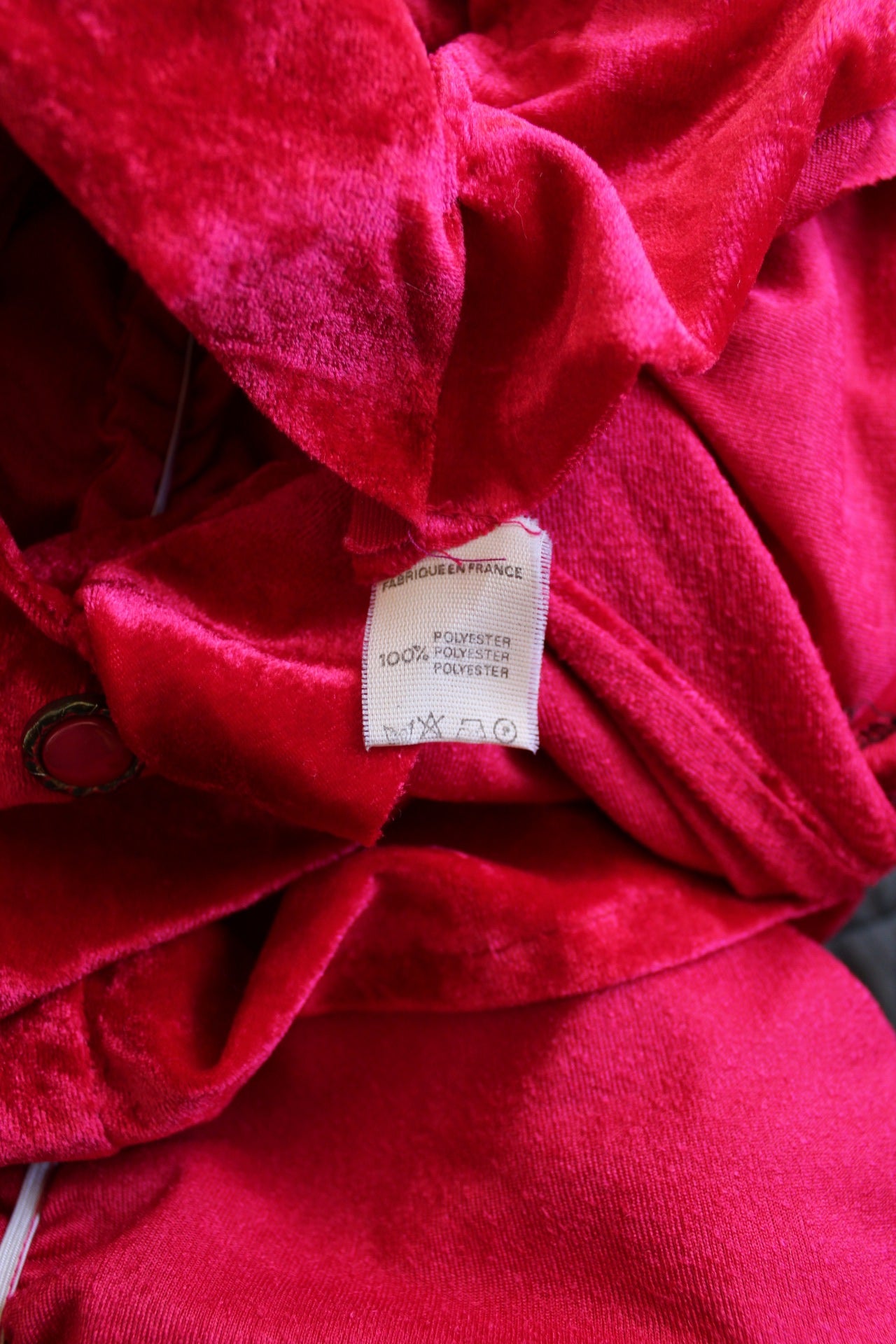 ✨Robe rouge en velours satiné drapé 80's - robe de soirée made in France✨