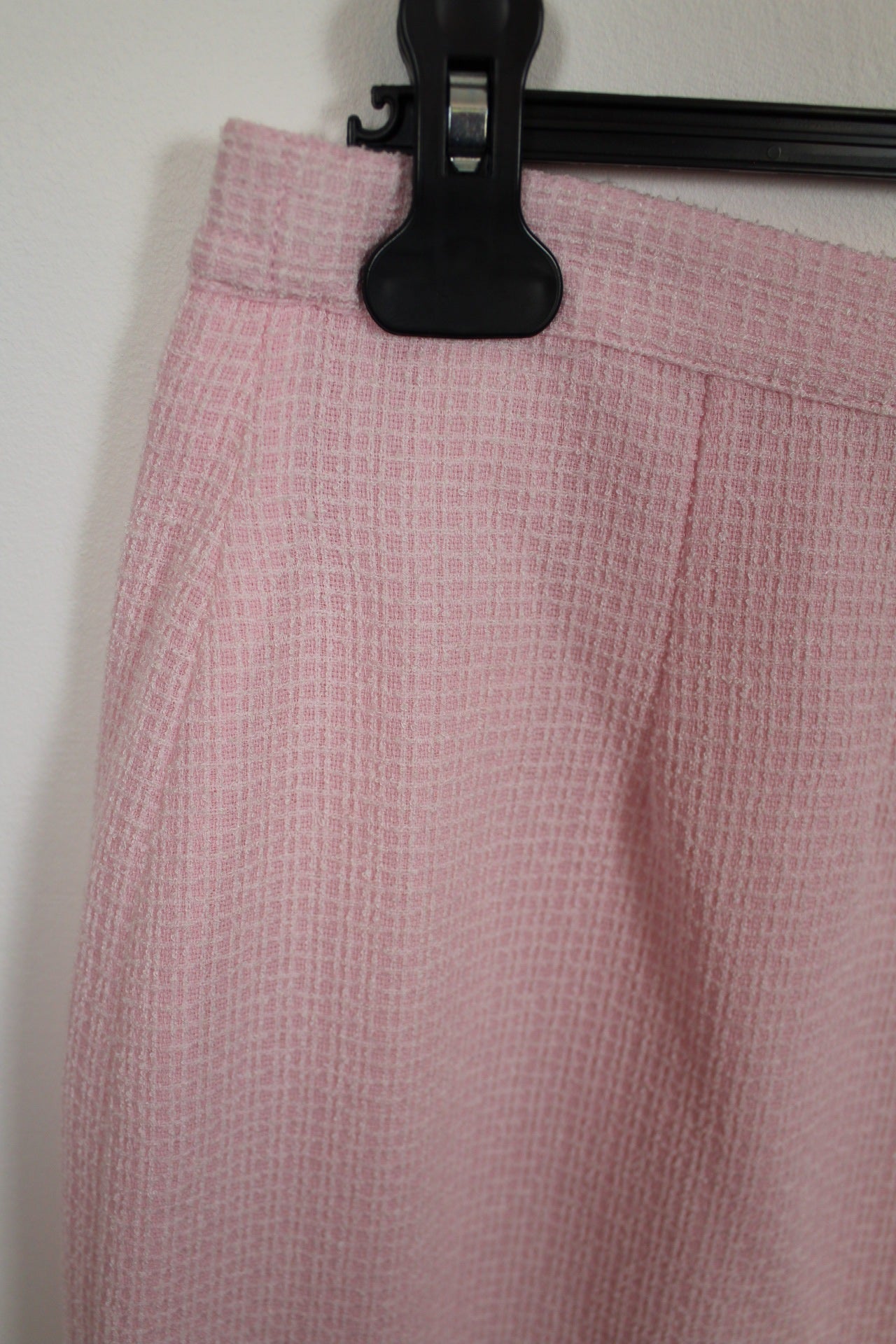 🌸 Ensemble jupe + veste preppy vintage 80's rose poudré - perles nacrées & boutons dorés🍒