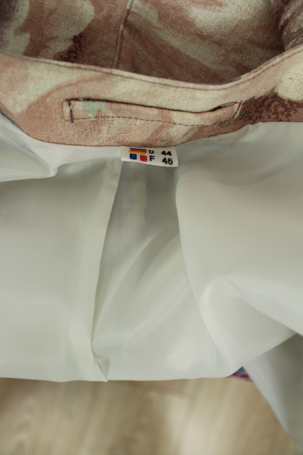🌸🍒Veste vintage 90's fleurs pastel esprit tapisserie romantique en lin - Taille 44🍒🌸