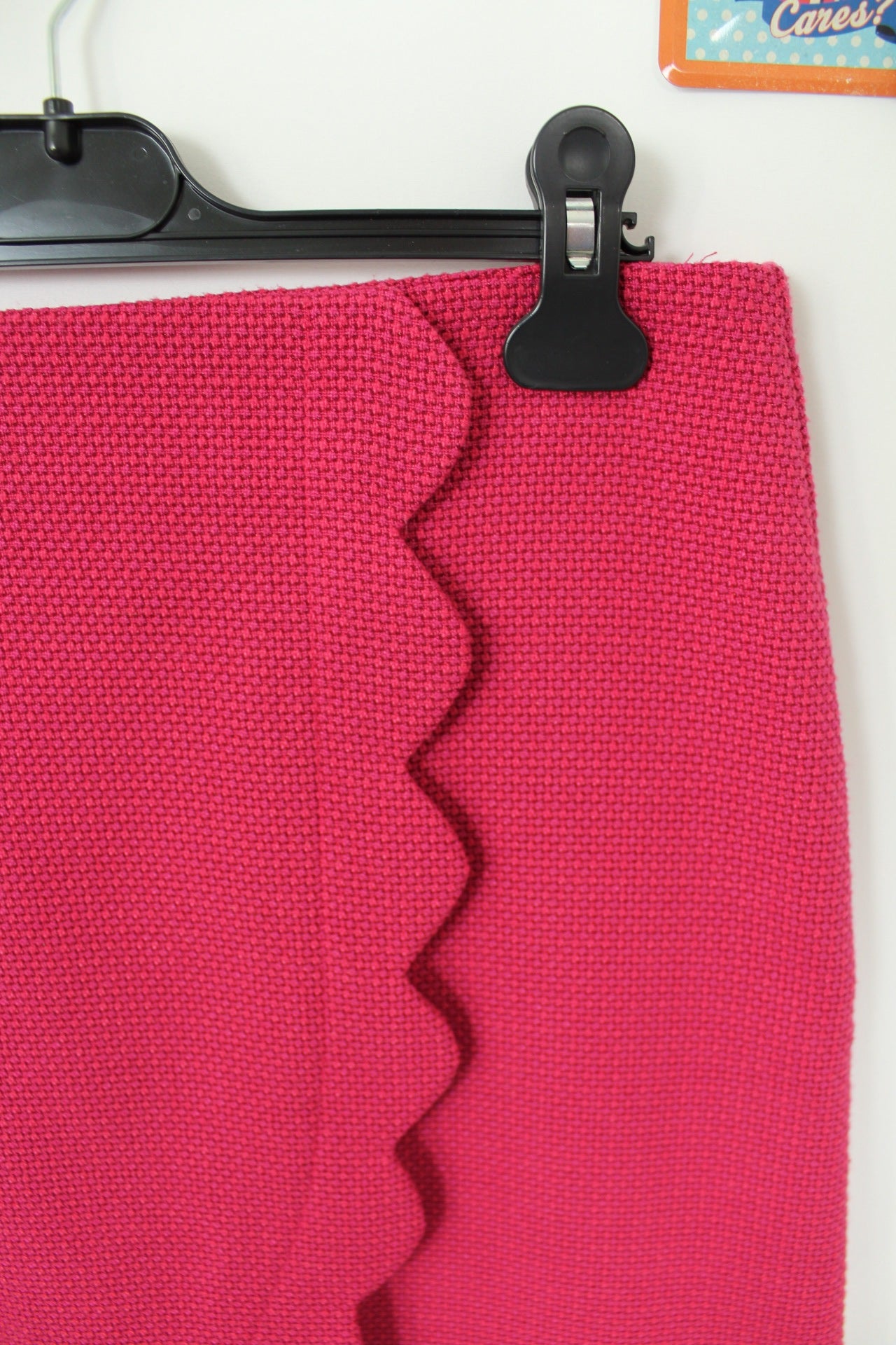 🍒🌸Jupe rose framboise Capsule - tissu épais façon portefeuille- Taille 38🌸🍒