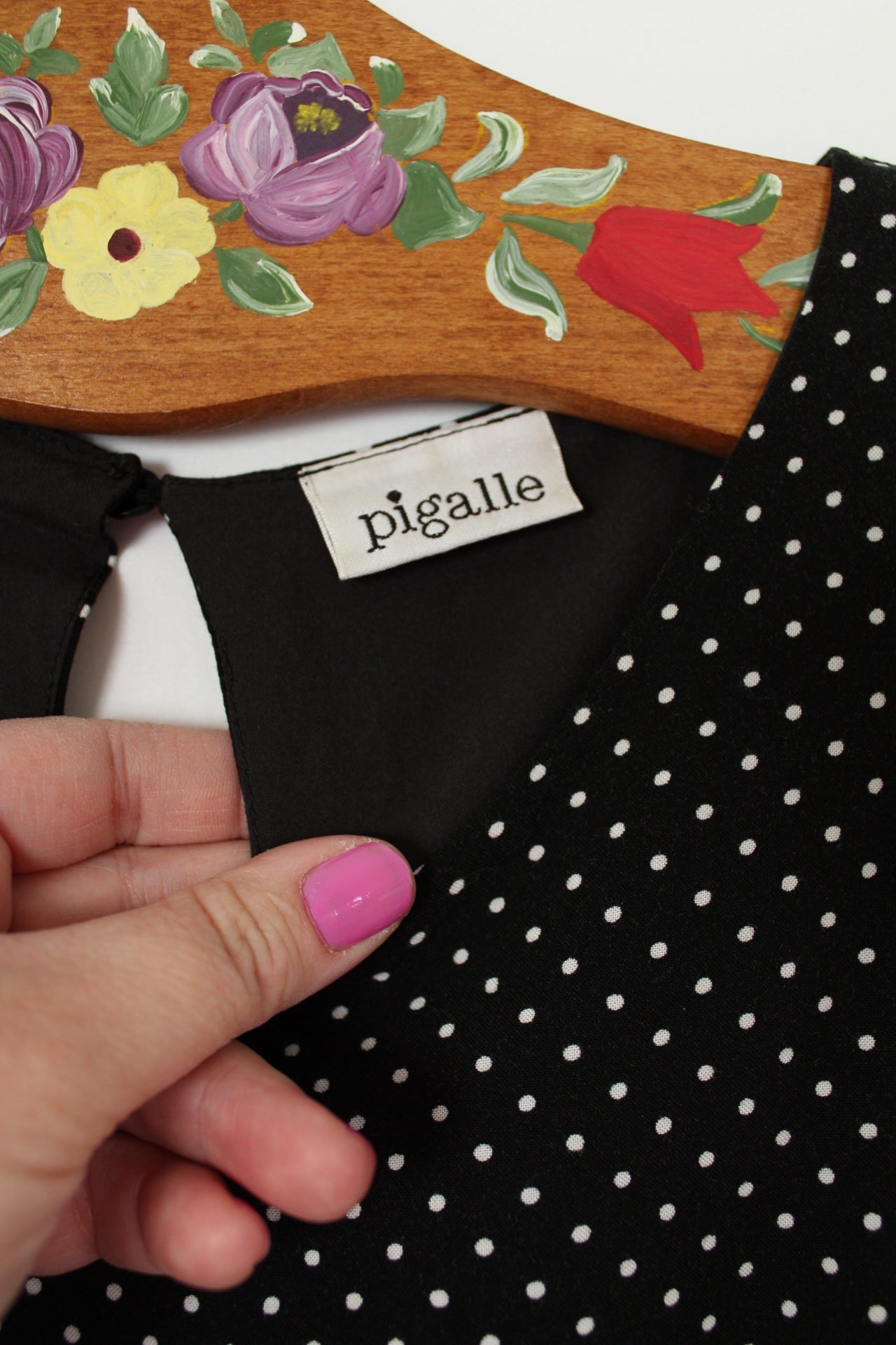 🌸🍒Robe fluide à pois Pigalle - style rétro pin-up rockabilly - Taille 38🍒🌸