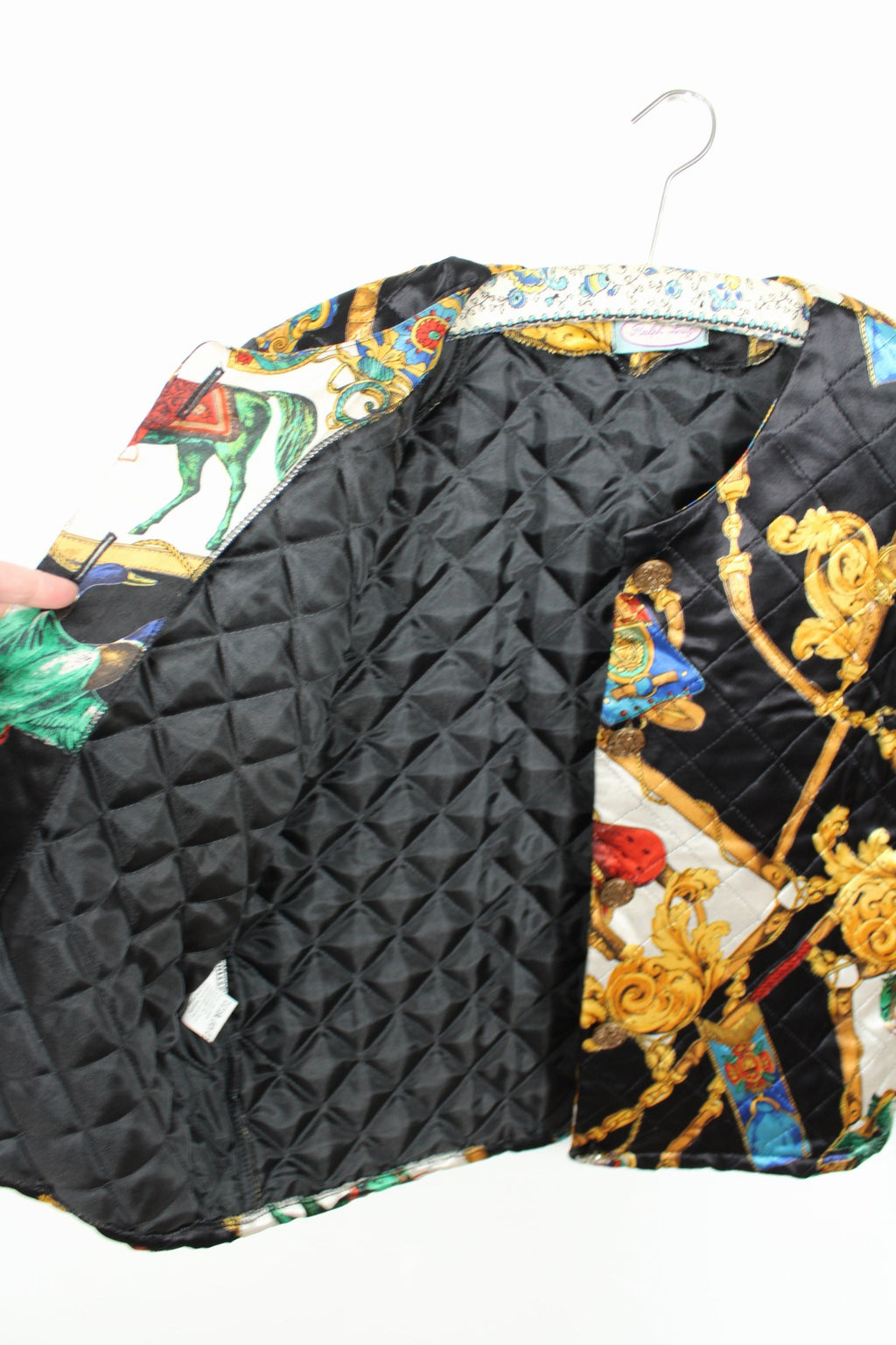 🌸Veste vintage 80's matelassée Ralph Luigi - style baroque, satinée et chic🍒