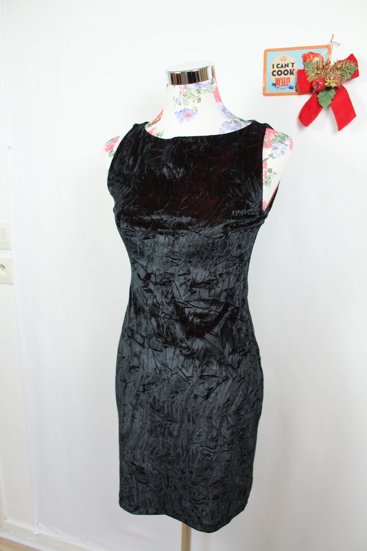 ✨Robe en velours froissé reflets bordeaux cuivré - Promod vintage 80's - robe de soirée✨