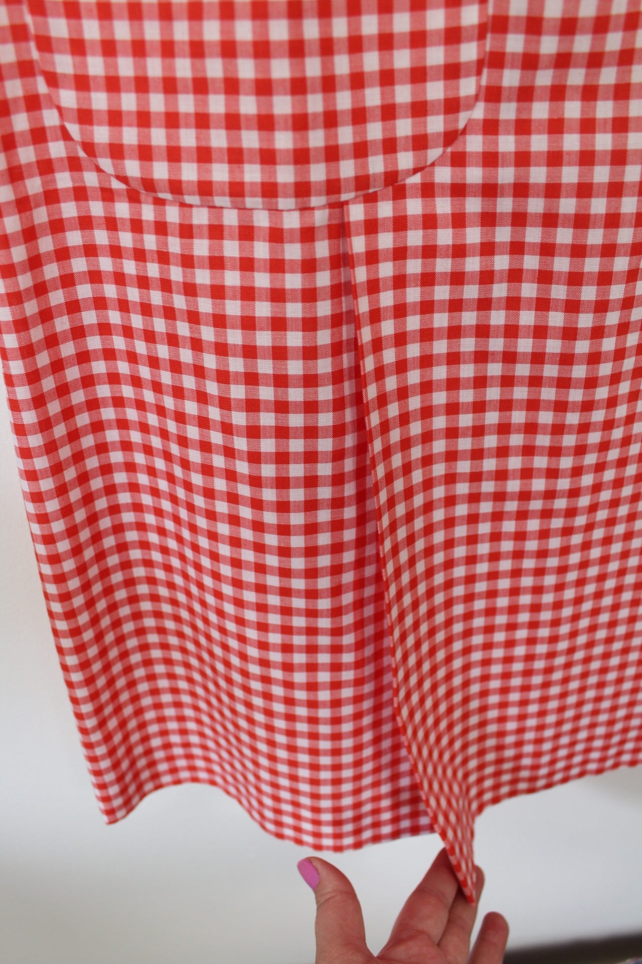 🌸🍒Robe vintage 60/70's vichy rouge & blanc allure champêtre à la française - Taille 38/40🍒🌸