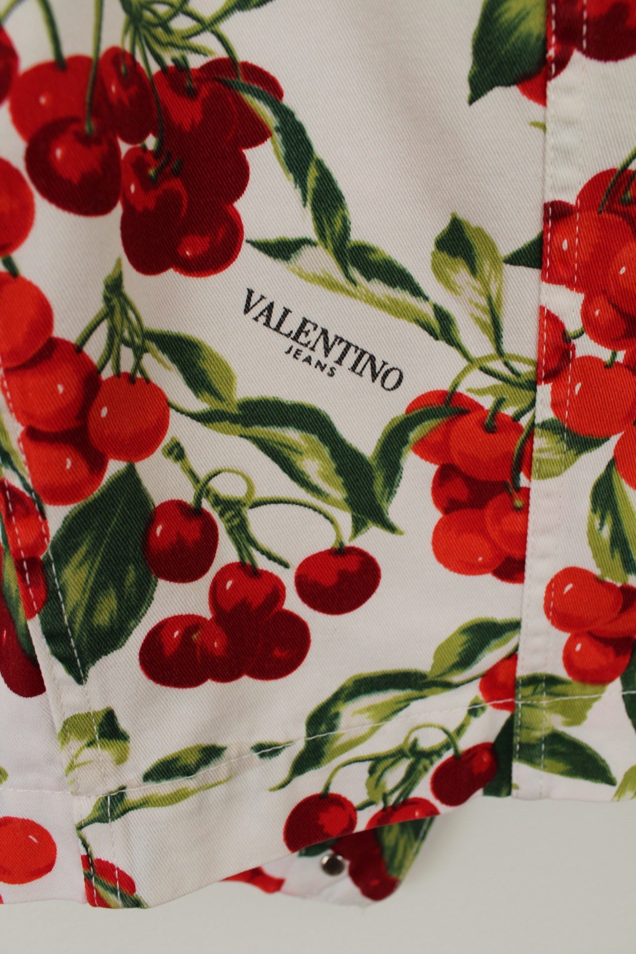 🌸🍒Veste sans manches Valentino Jeans imprimé de cerises - années 2000 Y2k - Taille 38🍒🌸