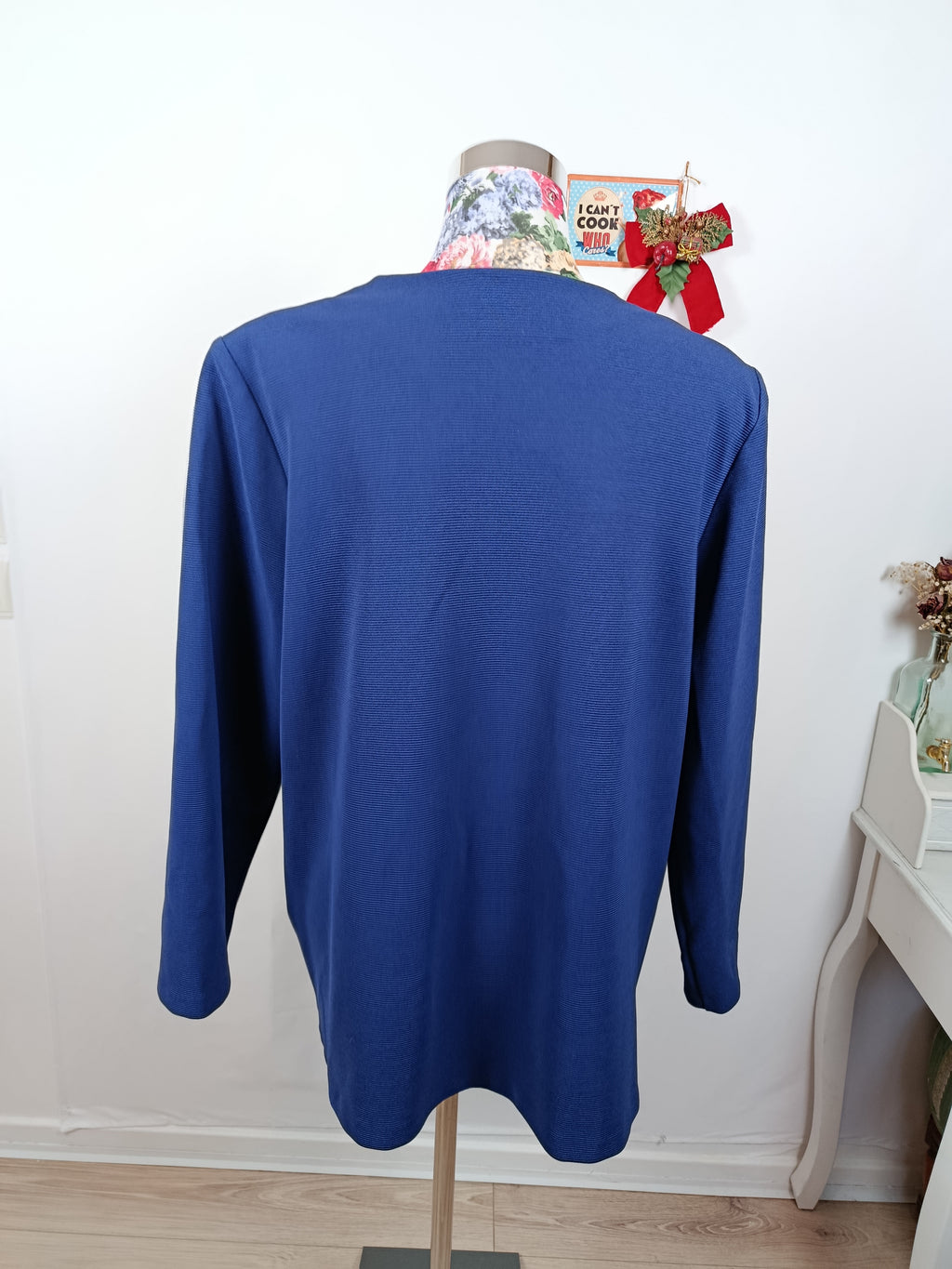 ✨Veste blazer vintage 80/90s - bleu roi à boutons bijoux chic✨