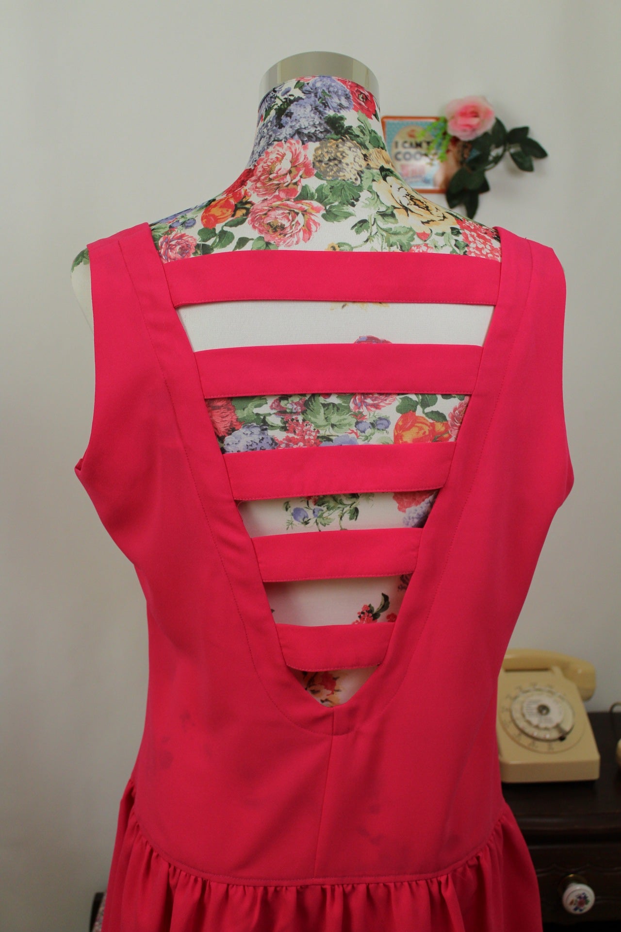 🌸🍒Robe rétro Pepaloves rose bonbon esprit pin-up - Taille 40🍒🌸