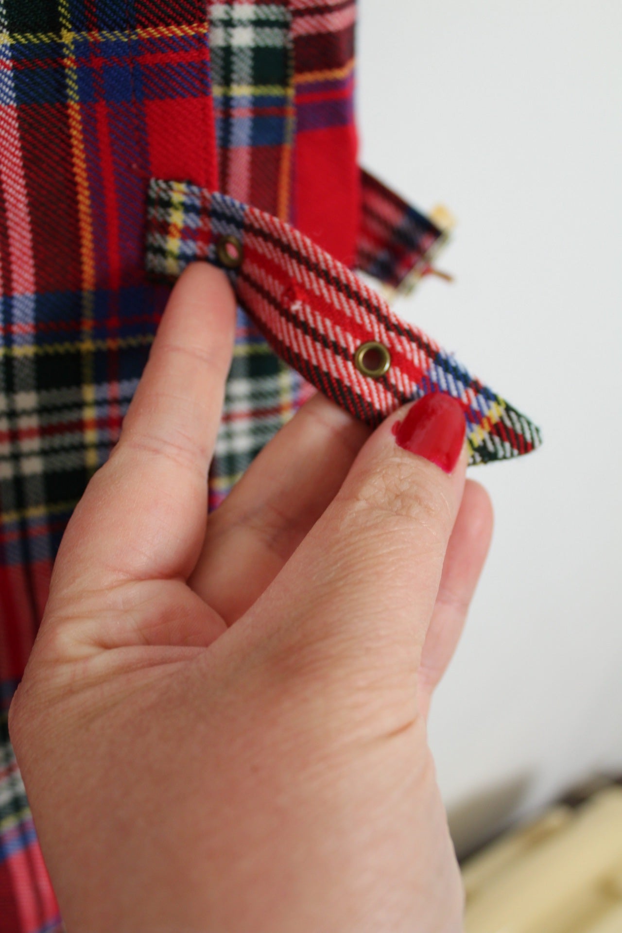 🌸🍒Jupe vintage 70/80's kilt tartan esprit écossais - Taille 38/40🍒🌸